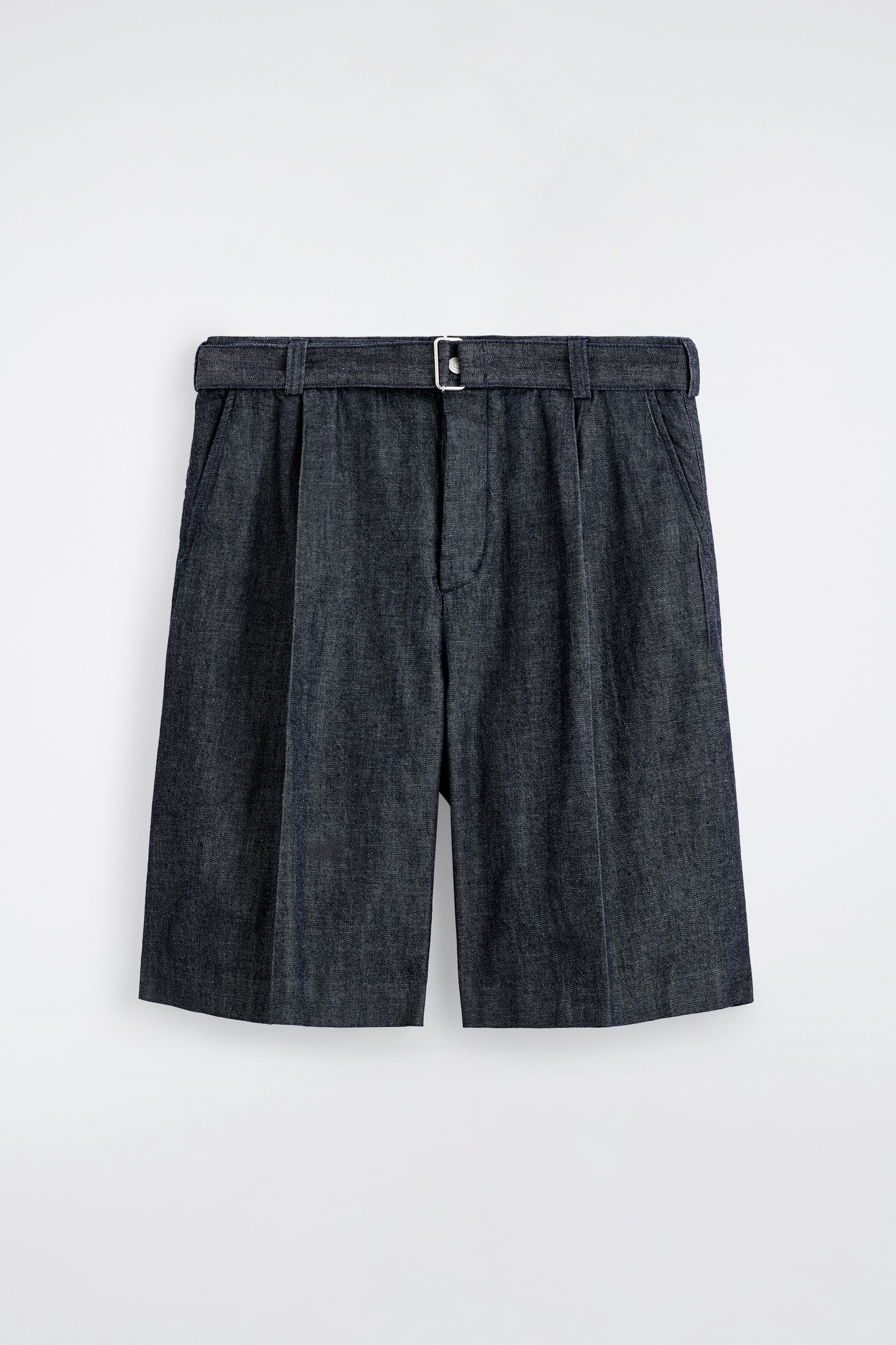 BERMUDAS VAQUERAS WIDE LEG - ÍNDIGO