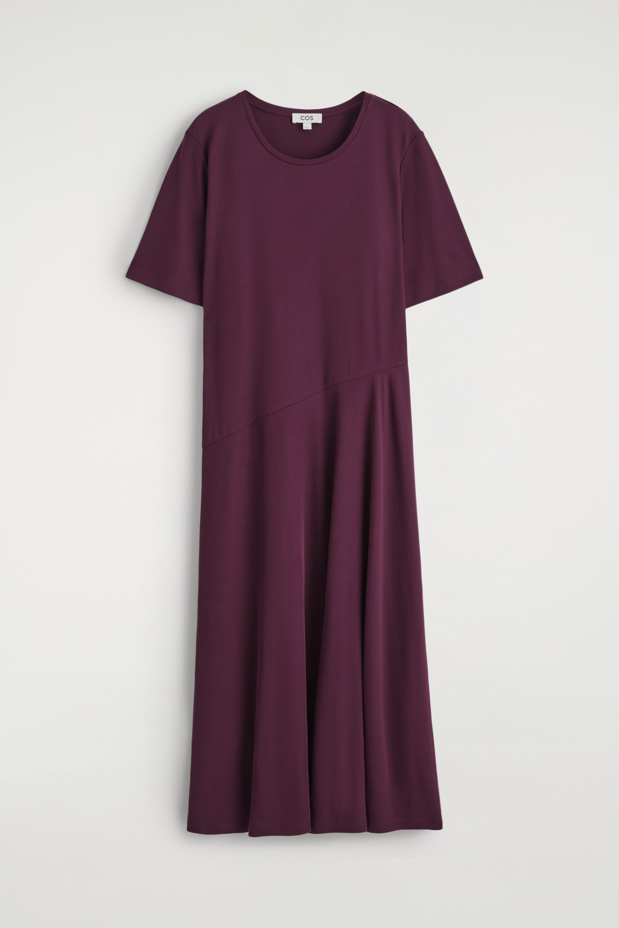 Agrandir l'image: ROBE MIDI DRAPÉE EN COTON - BORDEAUX - FEMME | H&M CH 5