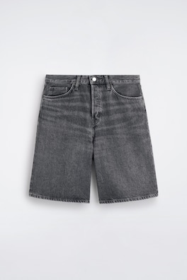RIDER RELAXED-FIT DENIM SHORTS — FADED BLACK 6