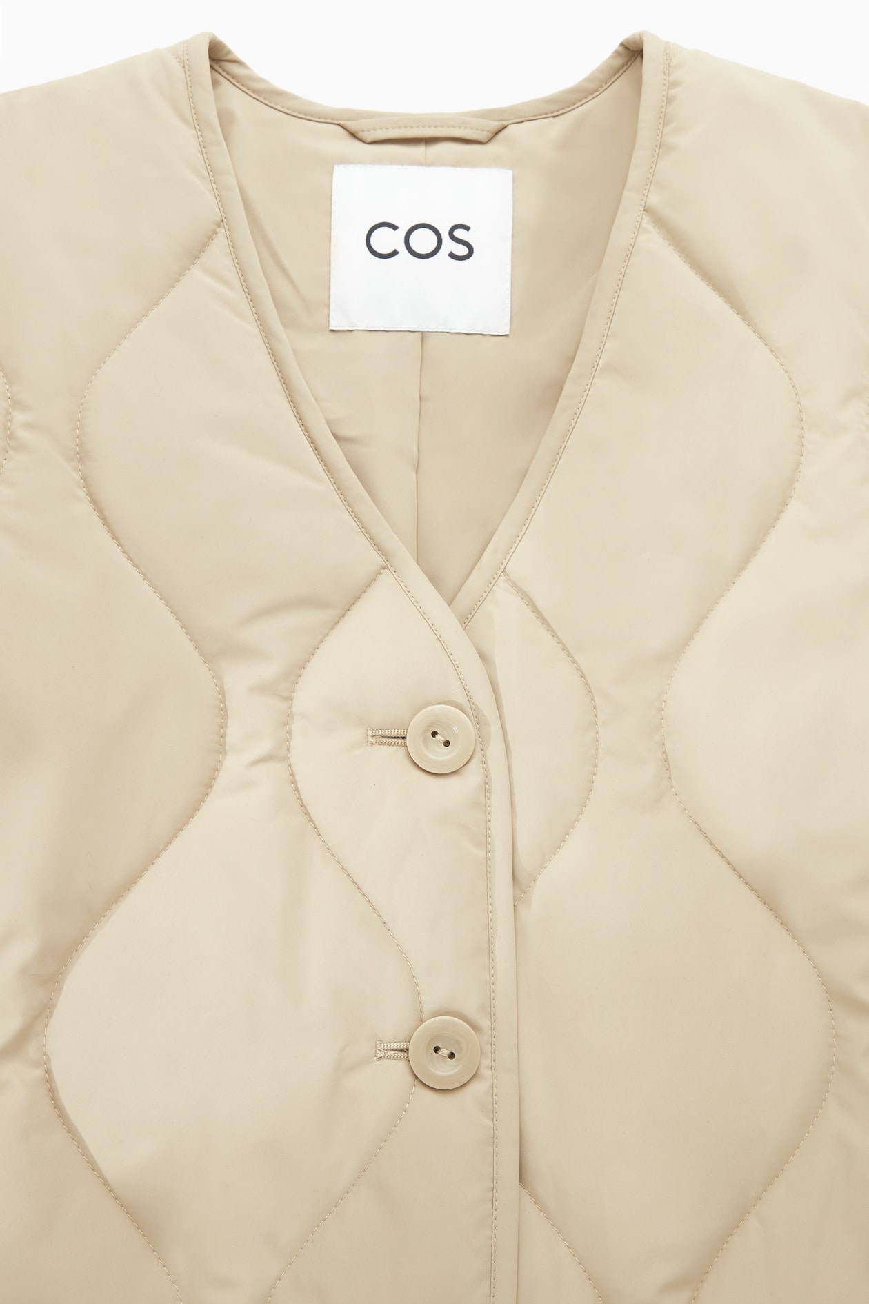 PADDED LINER JACKET — BEIGE