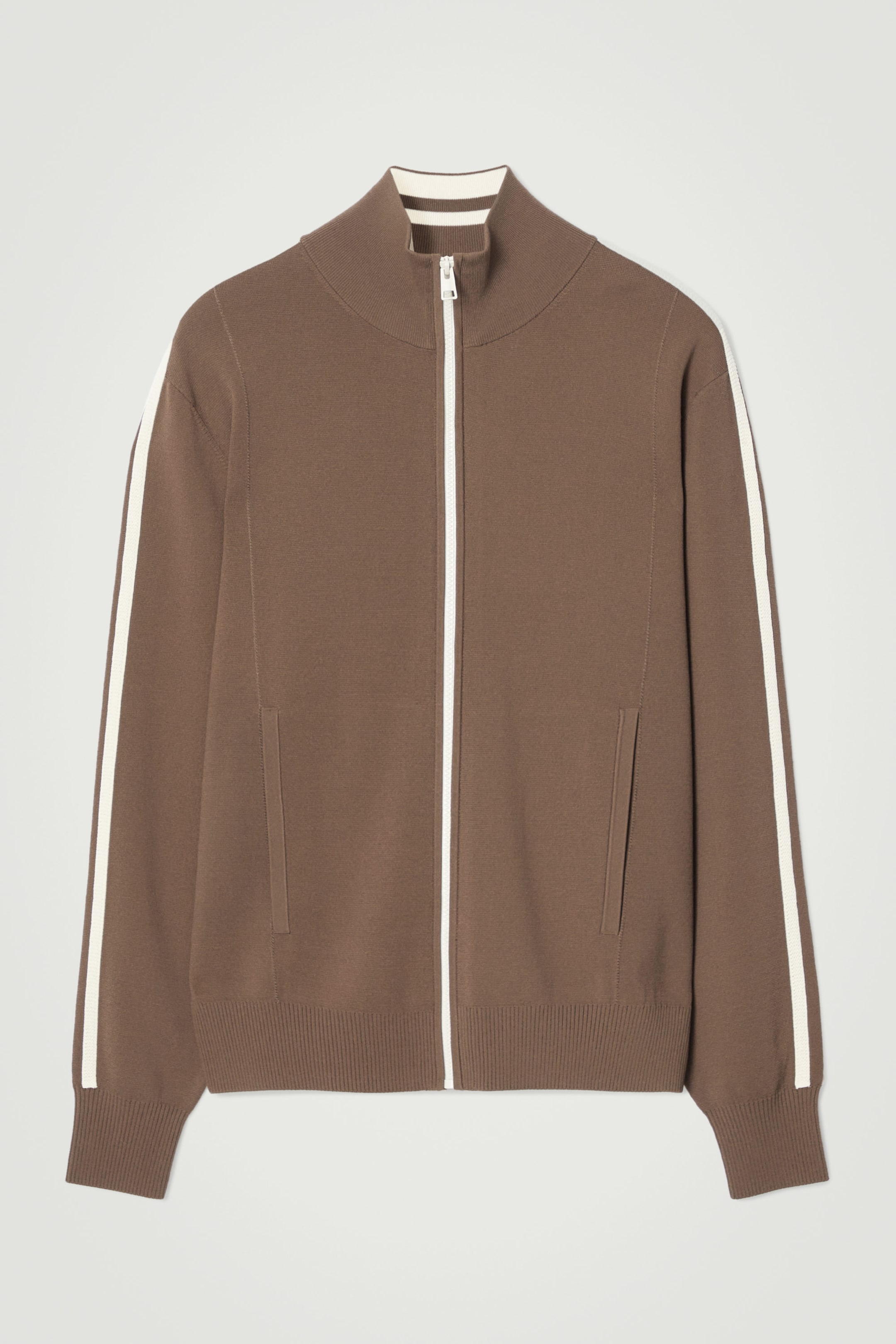 VESTE DE SURVÊTEMENT RAYURES CONTRASTANTES EN MAILLE
