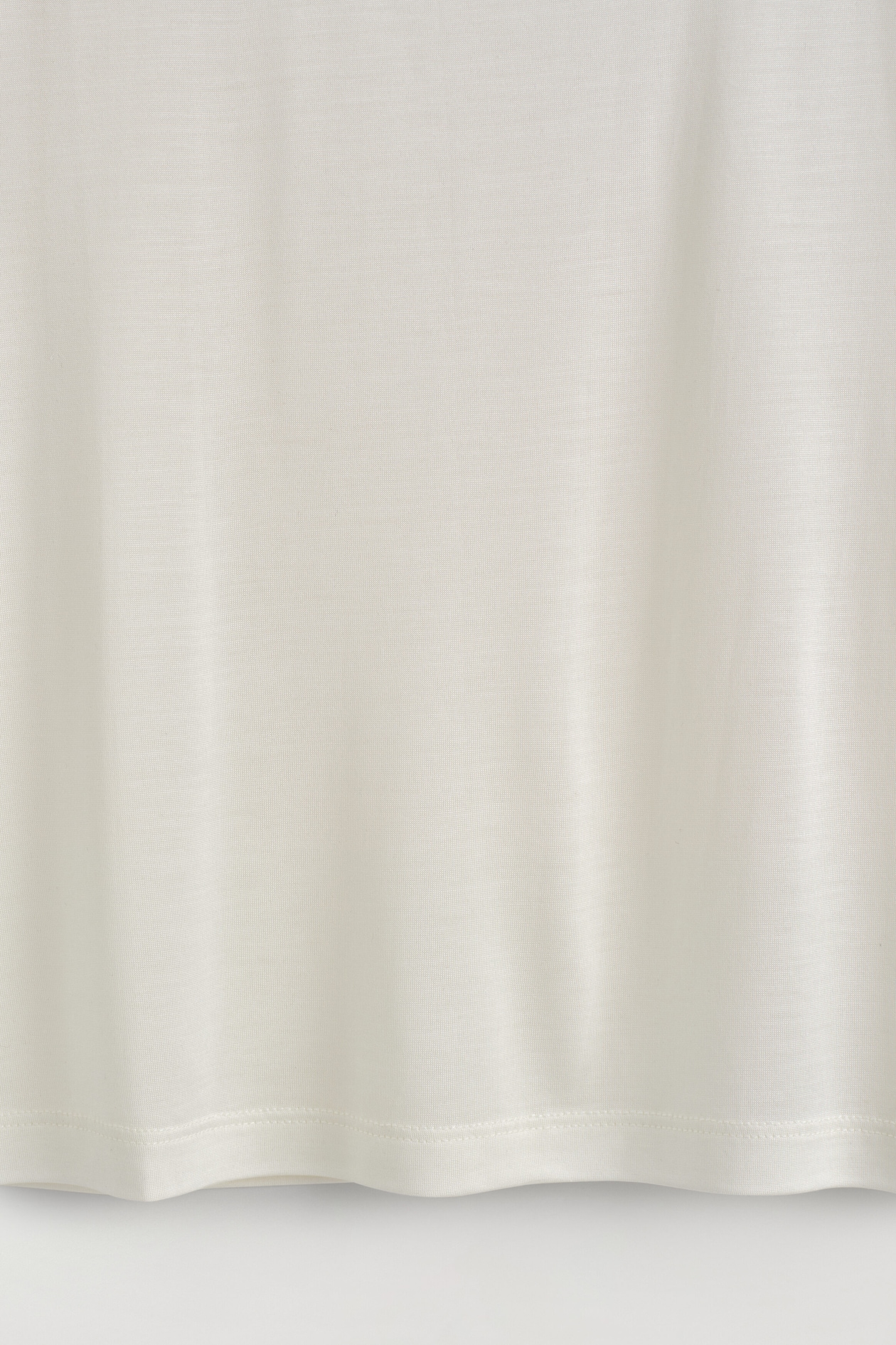 SLIM SILK T-SHIRT — IVORY