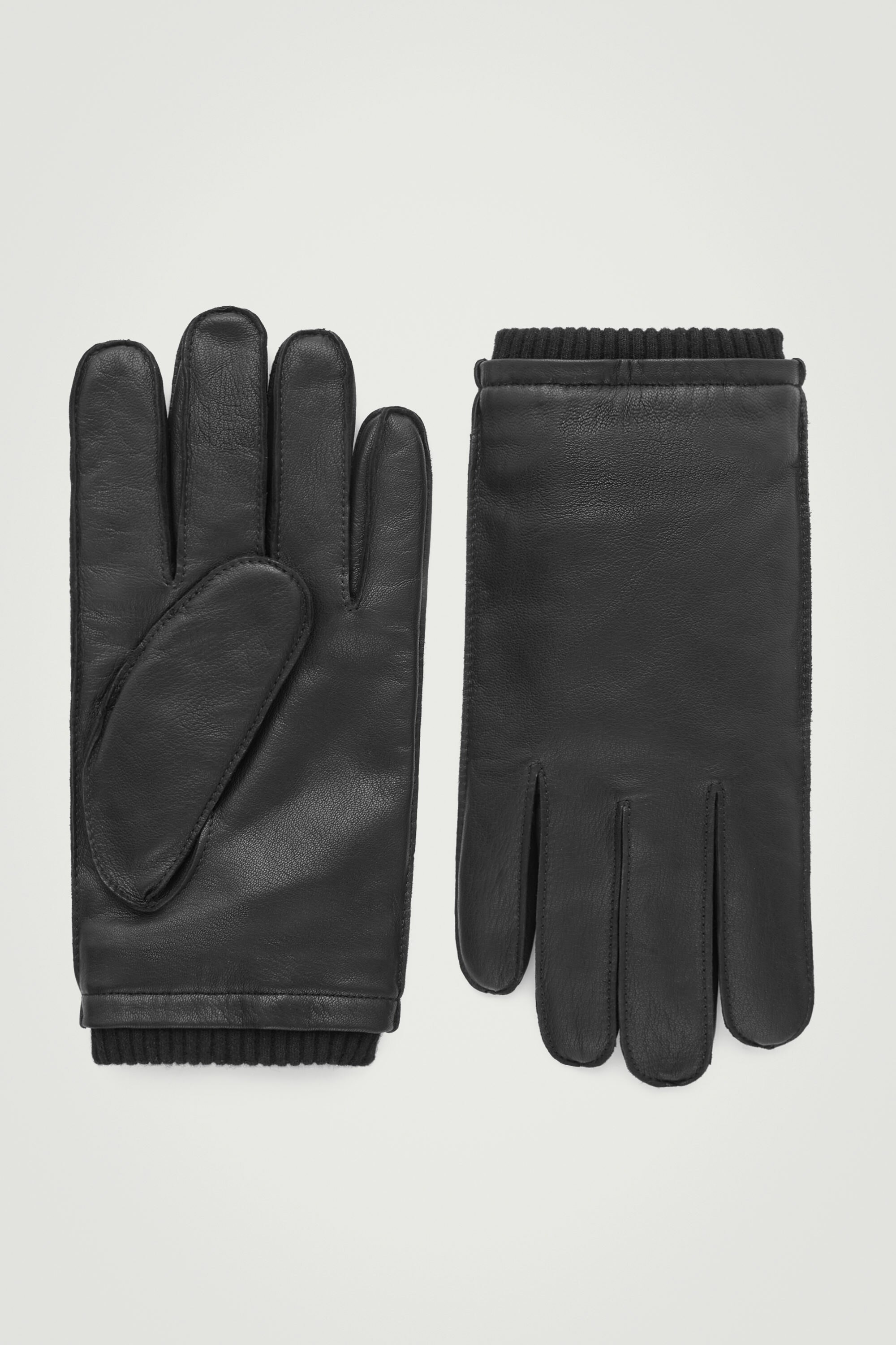 LEATHER GLOVES - BLACK | COS