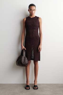 CYLINDER CLUTCH BAG - TEXTURED-LEATHER — BITTER CHOCOLATE 2