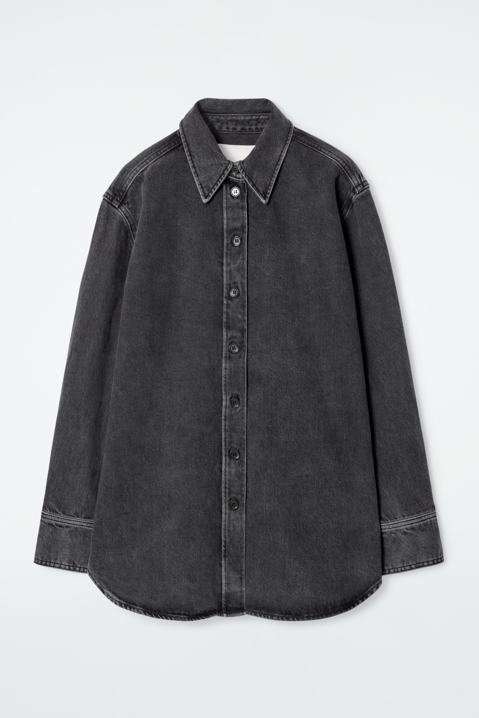 RELAXED DENIM SHIRT - WASHED BLACK