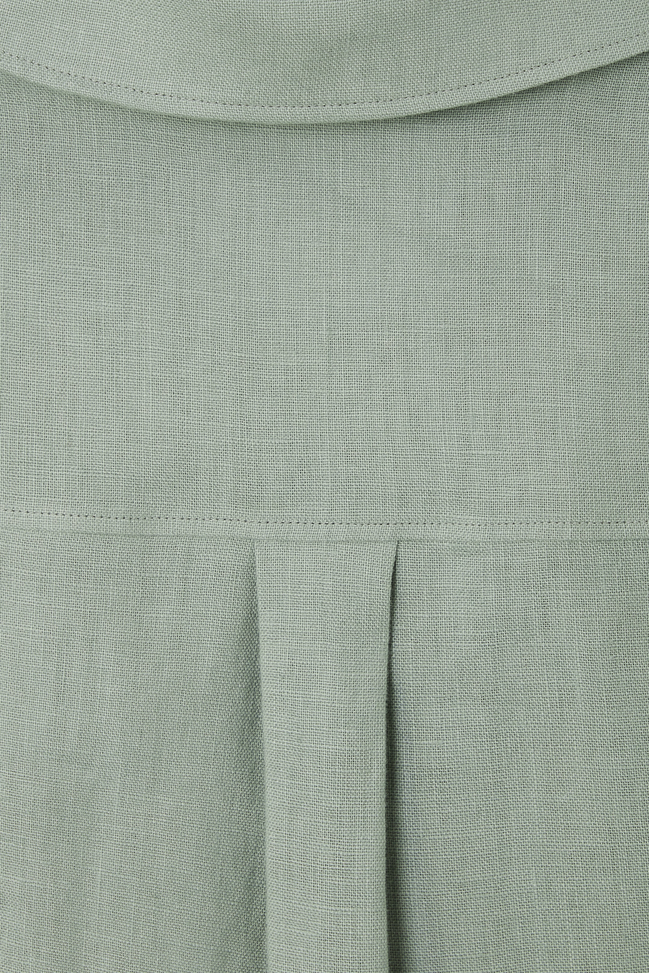 View larger image: OPEN-COLLAR LINEN SHIRT DRESS - SAGE GREEN - Ladies | H&M GB 2