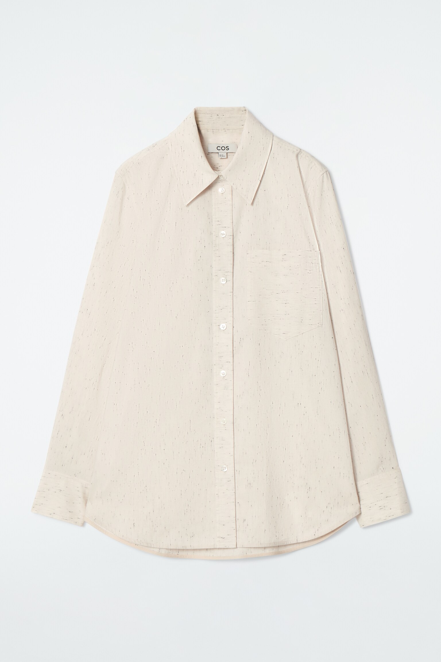 CHEMISE REGULAR EN COTON MOUCHETÉ - CRÈME - 2
