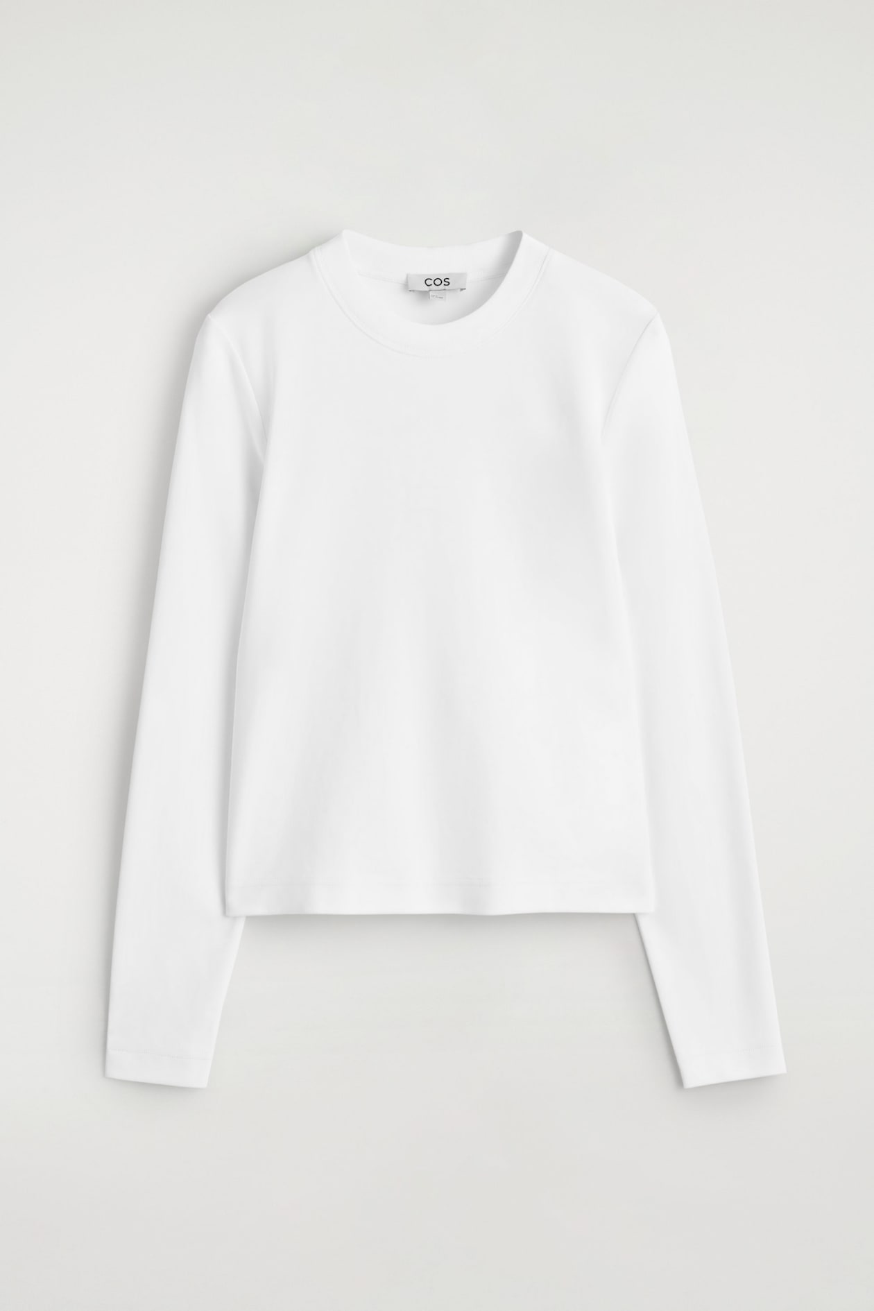 CLEAN CUT LONG-SLEEVED T-SHIRT — WHITE