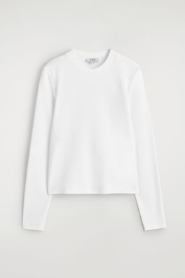 CLEAN CUT LONG-SLEEVED T-SHIRT — WHITE 8