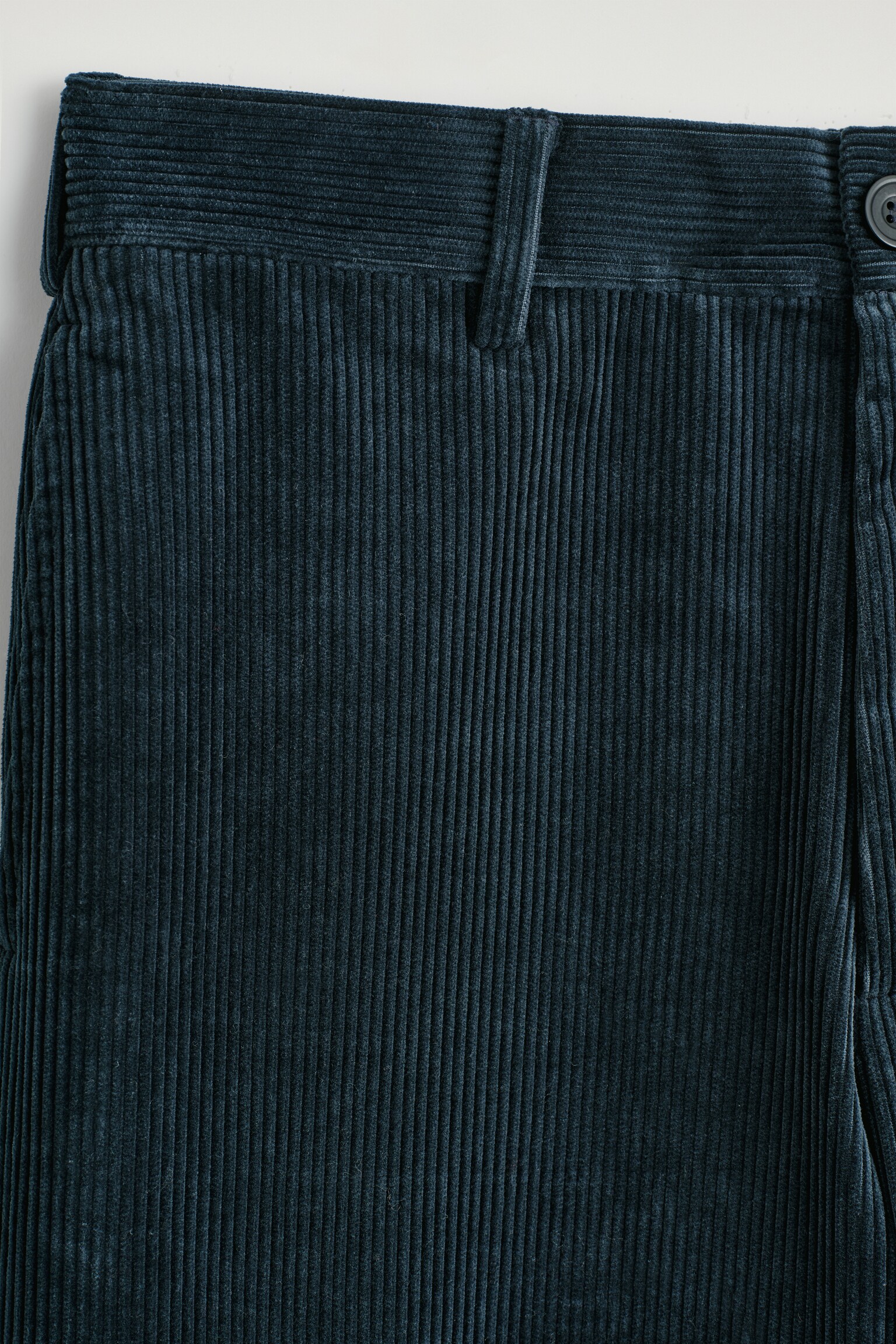CORDUROY WIDE-LEG TROUSERS - DARK TURQUOISE/BLACK - 7