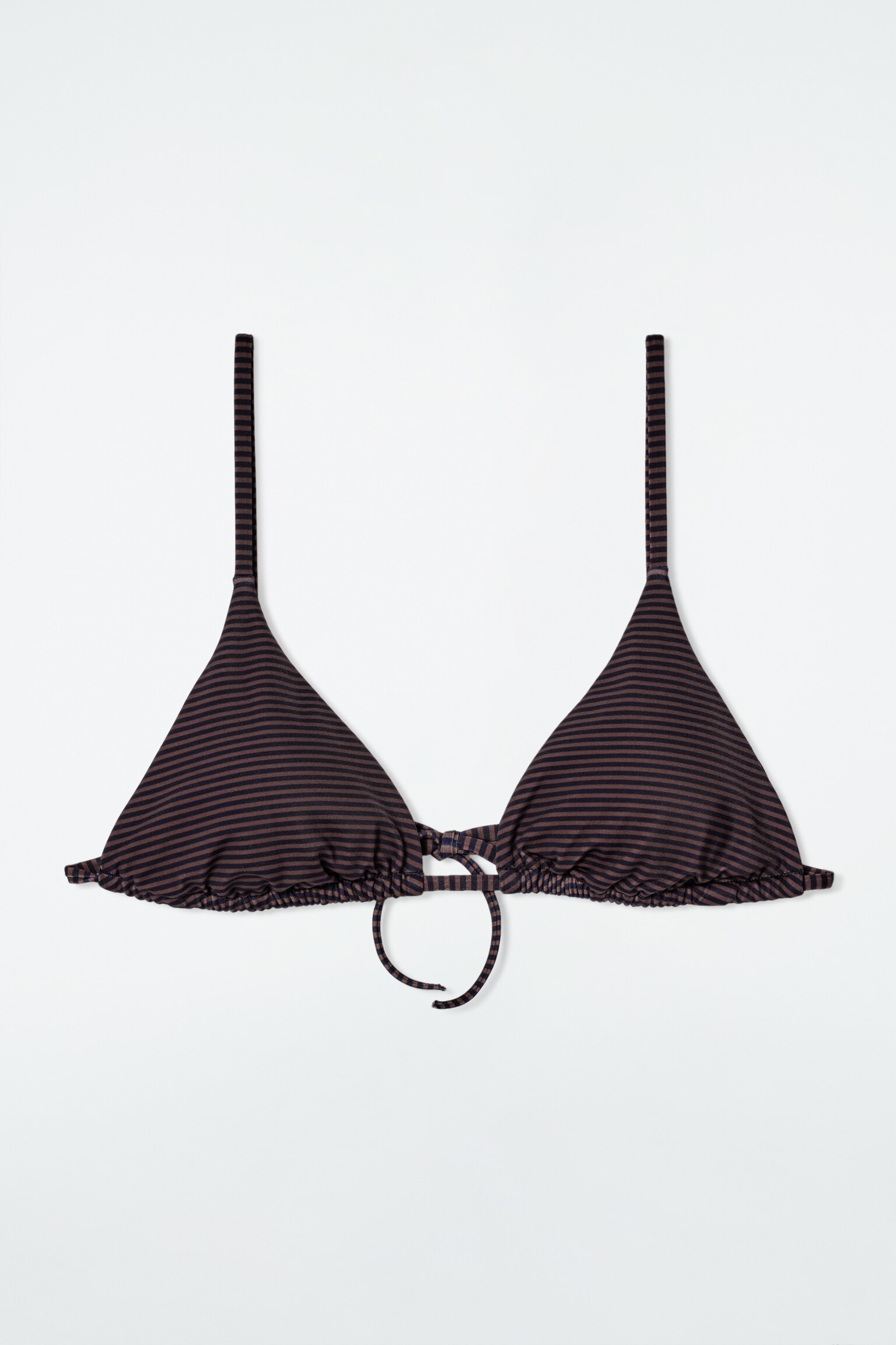 HAUT DE BIKINI TRIANGLE - MARRON / MARINE / RAYURES/BLANC/BRUN - 2