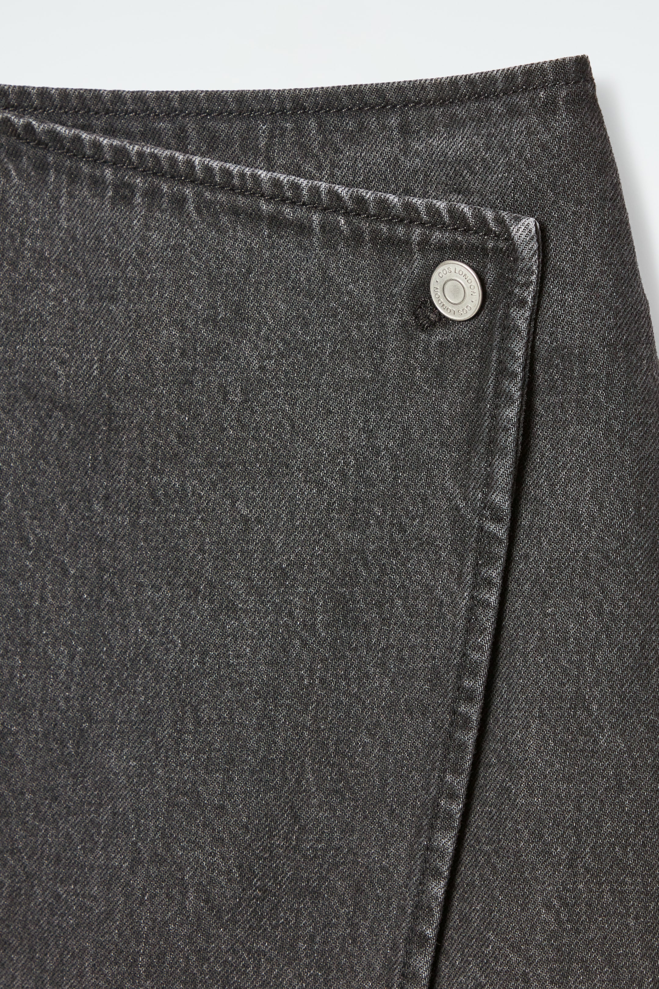 View larger image: DENIM MINI WRAP SKIRT - WASHED BLACK - Ladies | H&M GB 2