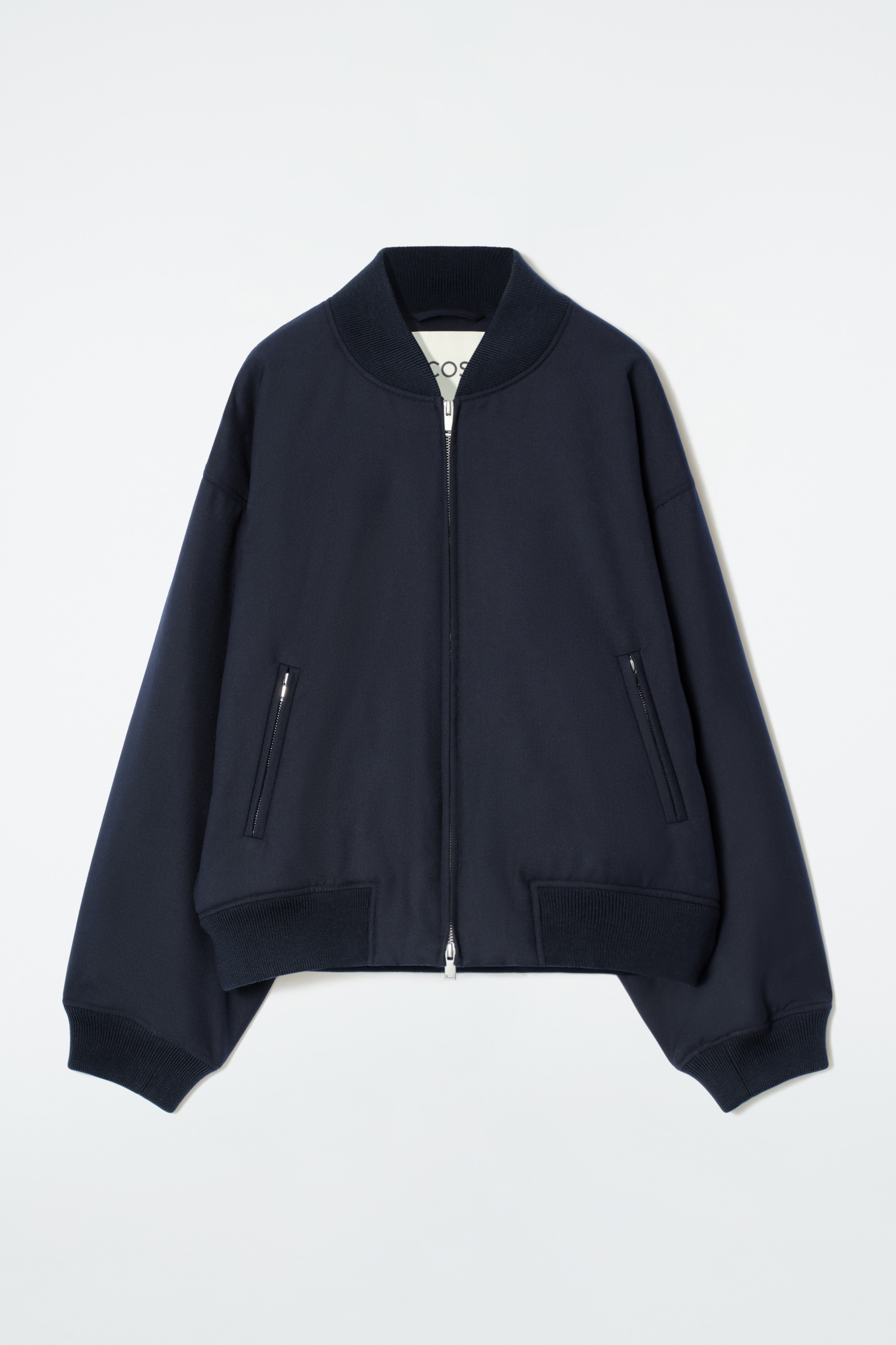 Agrandir l'image: VESTE BOMBER OVERSIZE EN LAINE - BLEU MARINE - FEMME | H&M FR 7