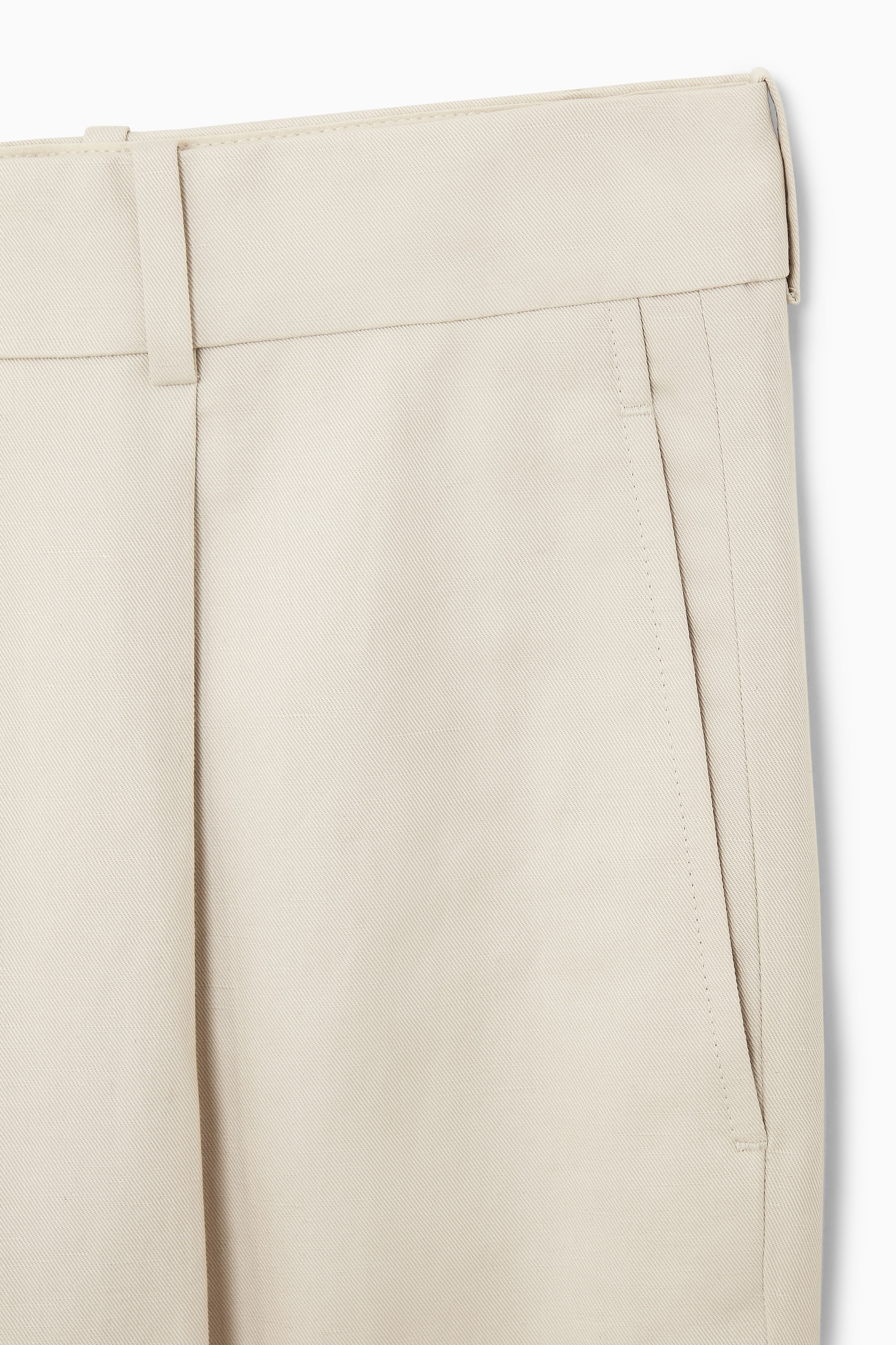 Grösseres Bild ansehen: LEINENHOSE MIT FALTEN UND GERADEM BEIN - HELLES BEIGE - HERREN | H&M CH 3