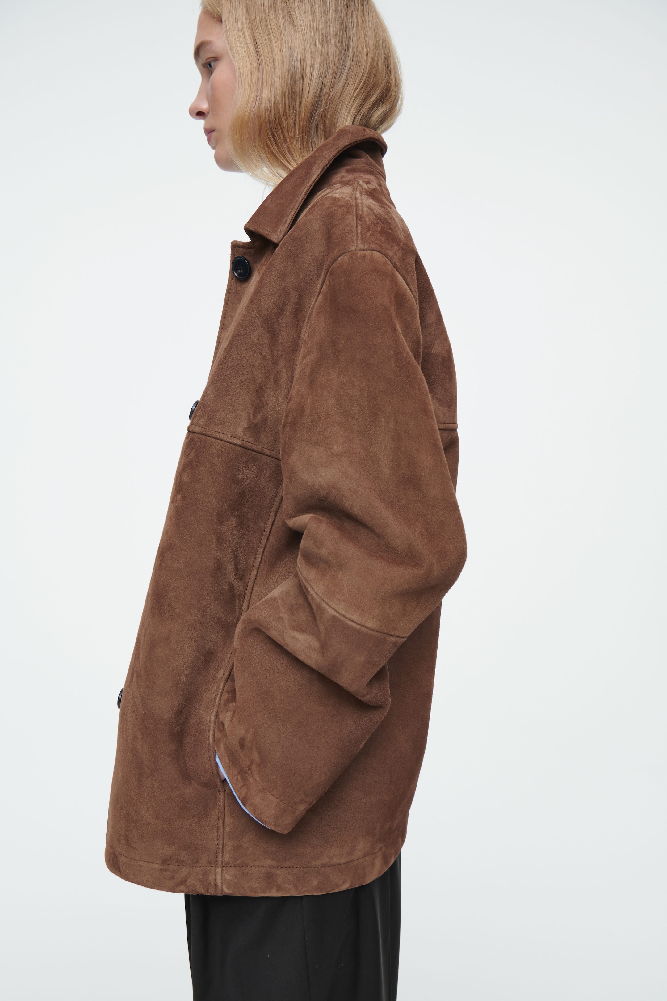 COLLARED SUEDE JACKET