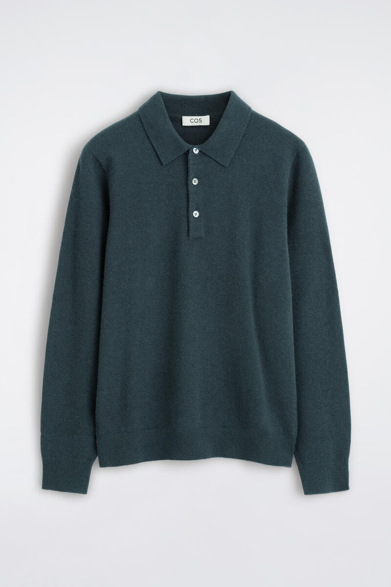 Pure Cashmere Polo Sweater