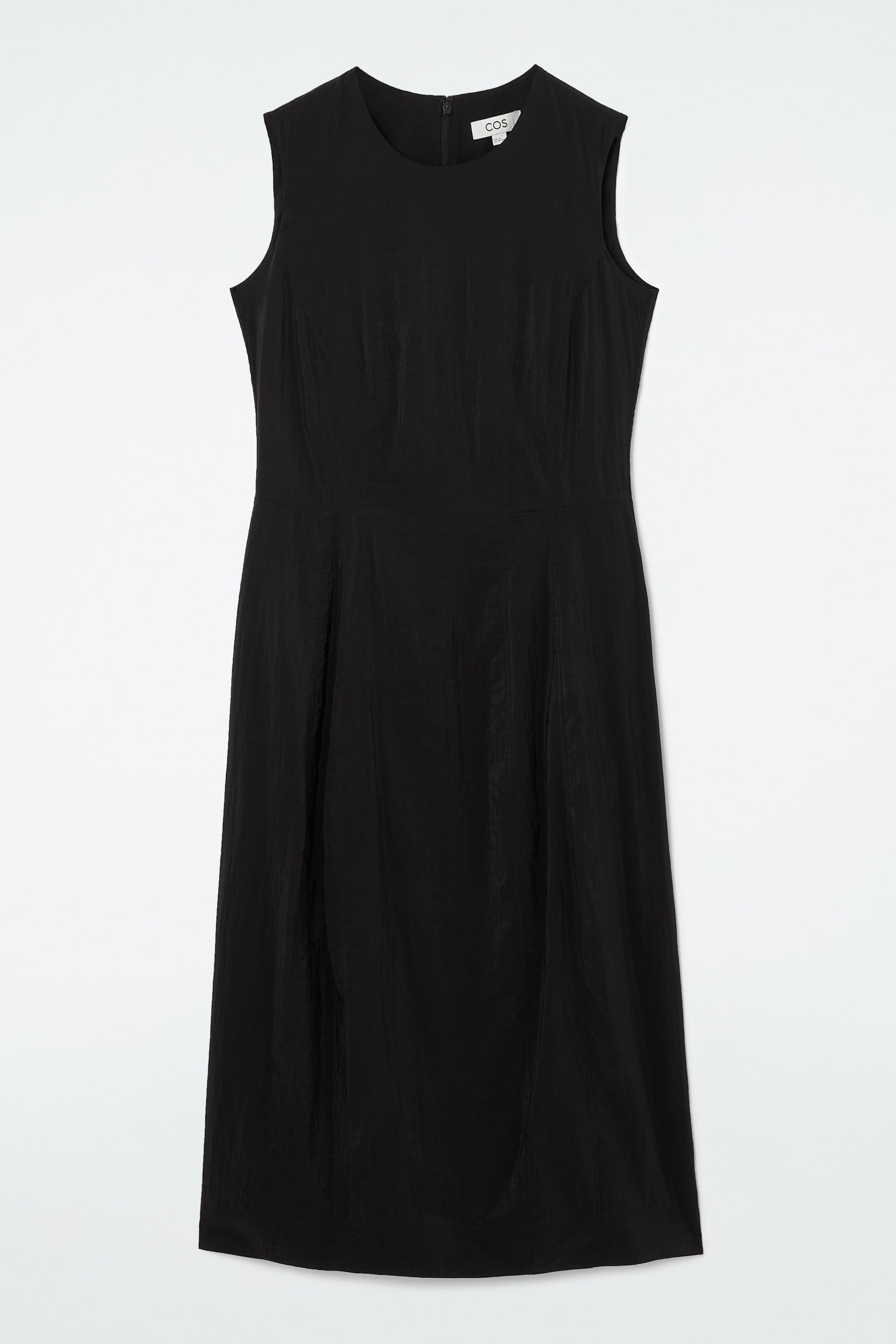 View larger image: SLEEVELESS TOPSTITCHED MIDI DRESS - BLACK - Ladies | H&M GB 1