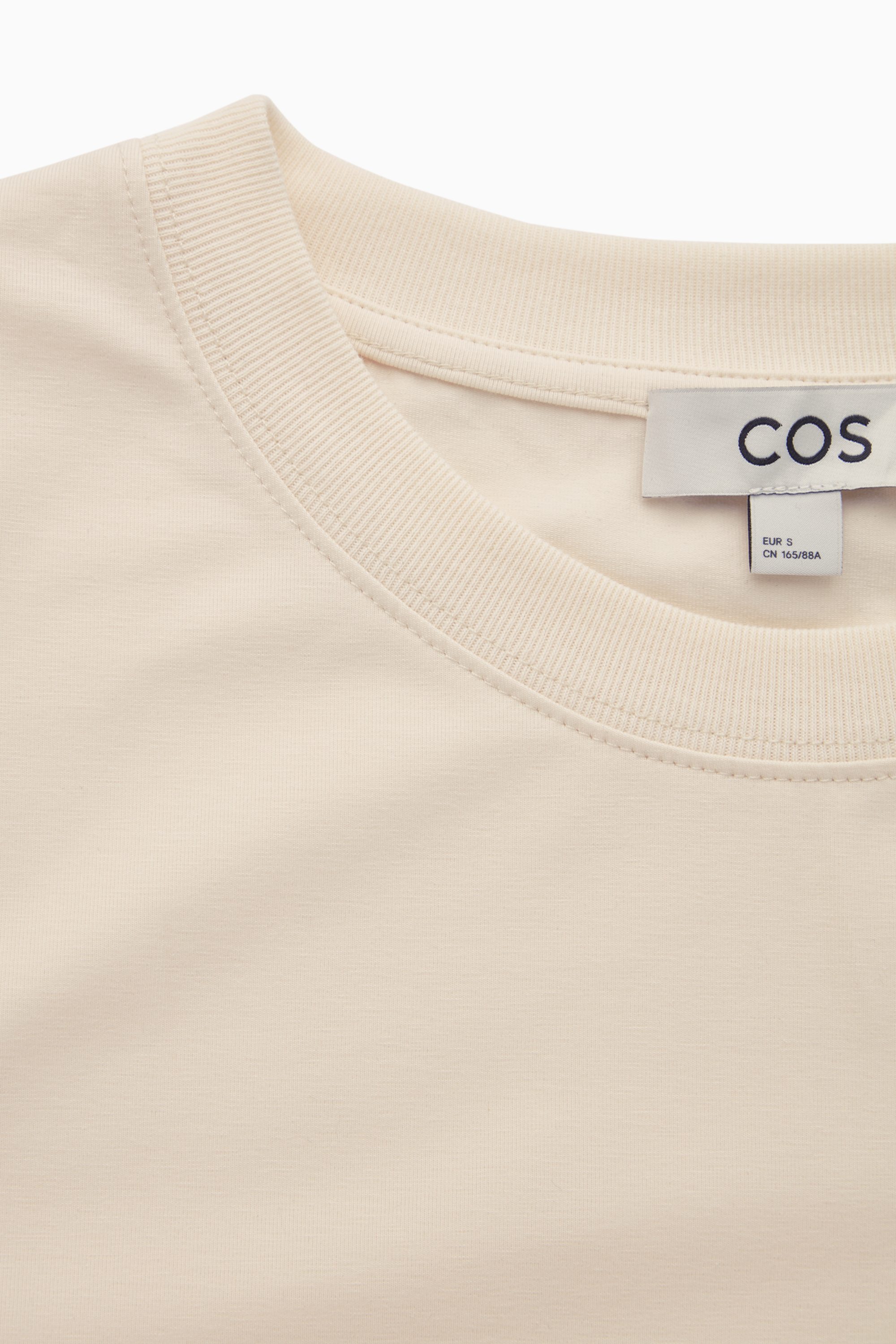 OVERSIZED T-SHIRT DRESS - CREAM | COS