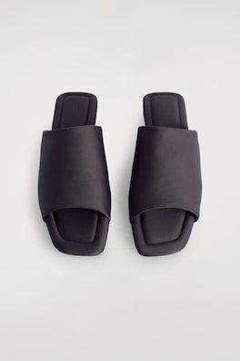 SCUBA SQUARE-TOE MULES — BROWN 2