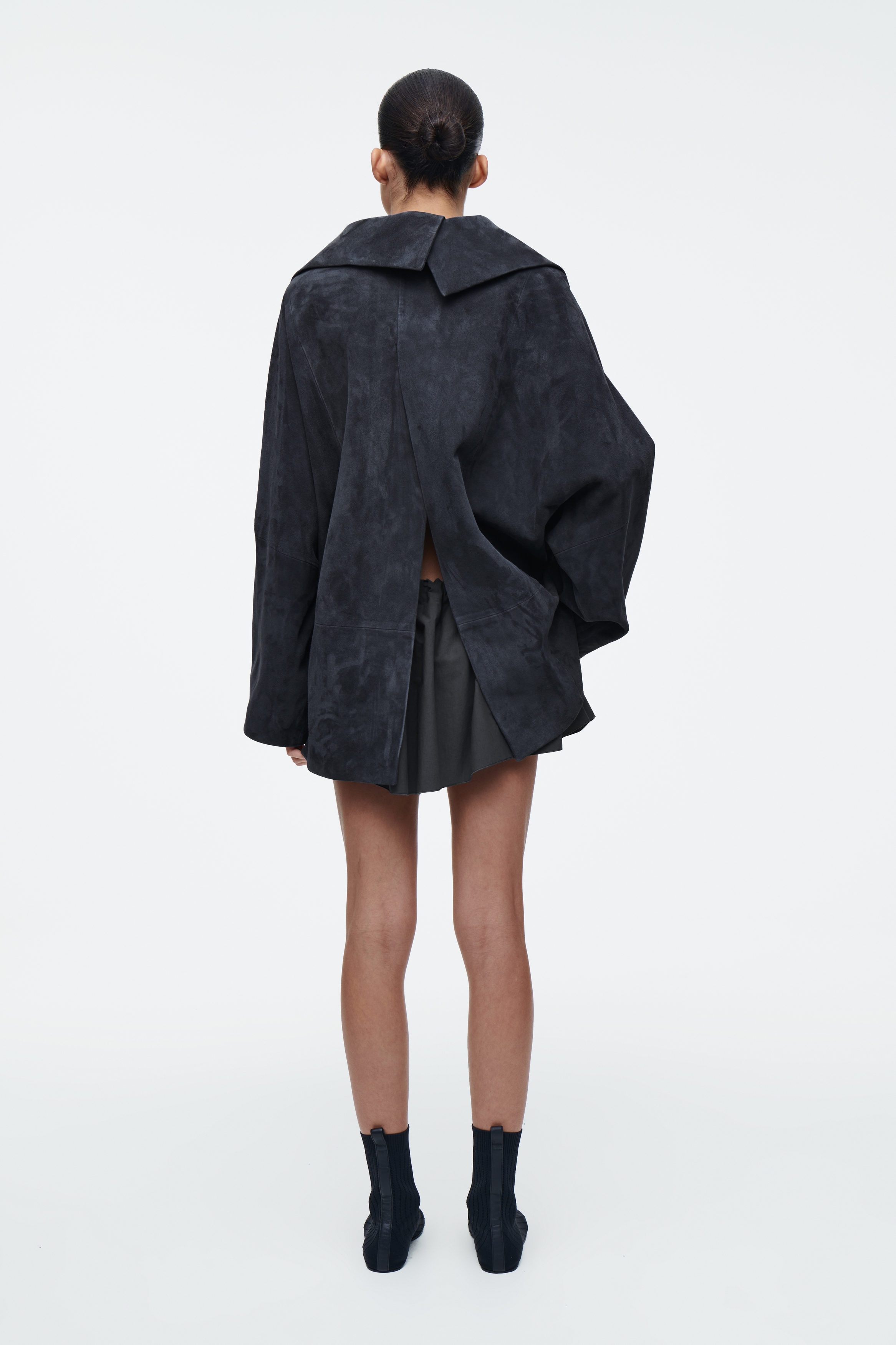 GATHERED MICRO SKIRT - ANTHRACITE | COS