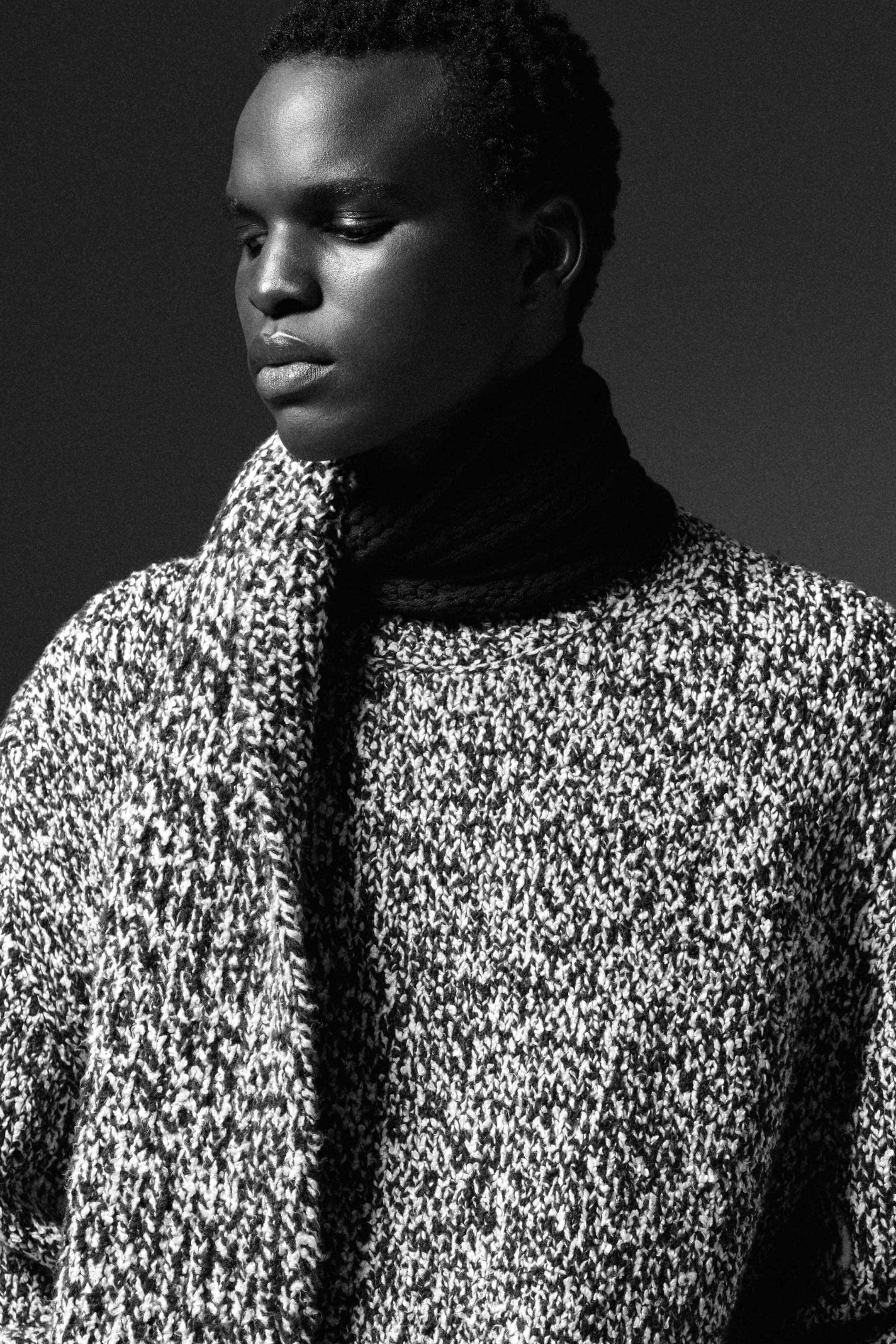 FLECKED WOOL-BLEND HEAVYWEIGHT JUMPER