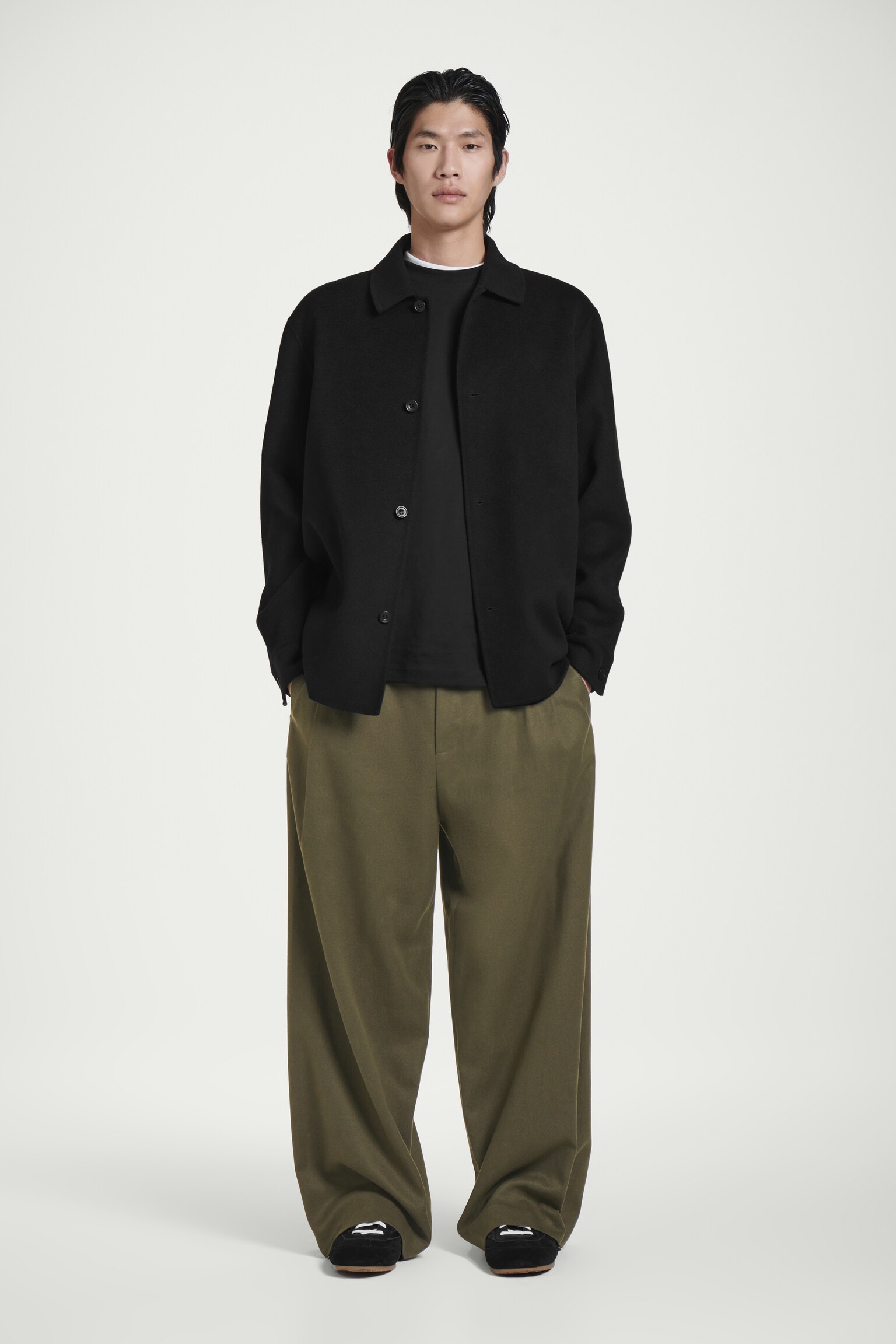 CAMISETA OVERSIZE DE ALGODÓN - NEGRO/AZUL MARINO - 8