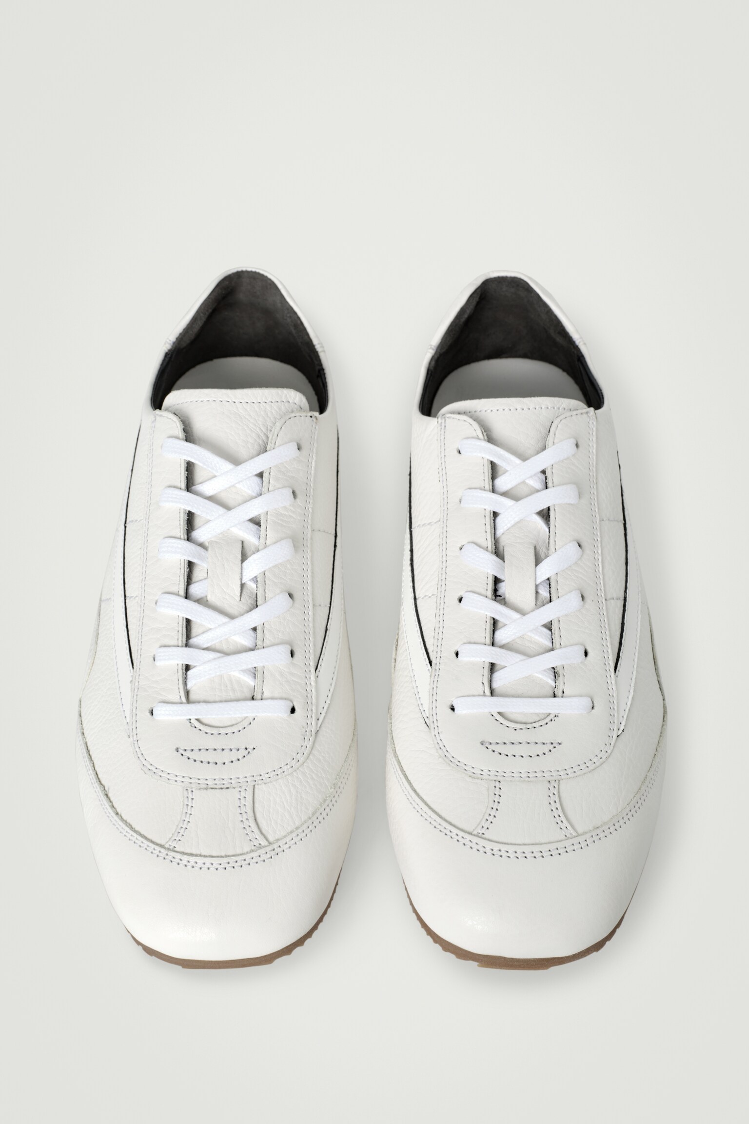BASKETS MINIMALISTES EN CUIR - CRAIE - 3