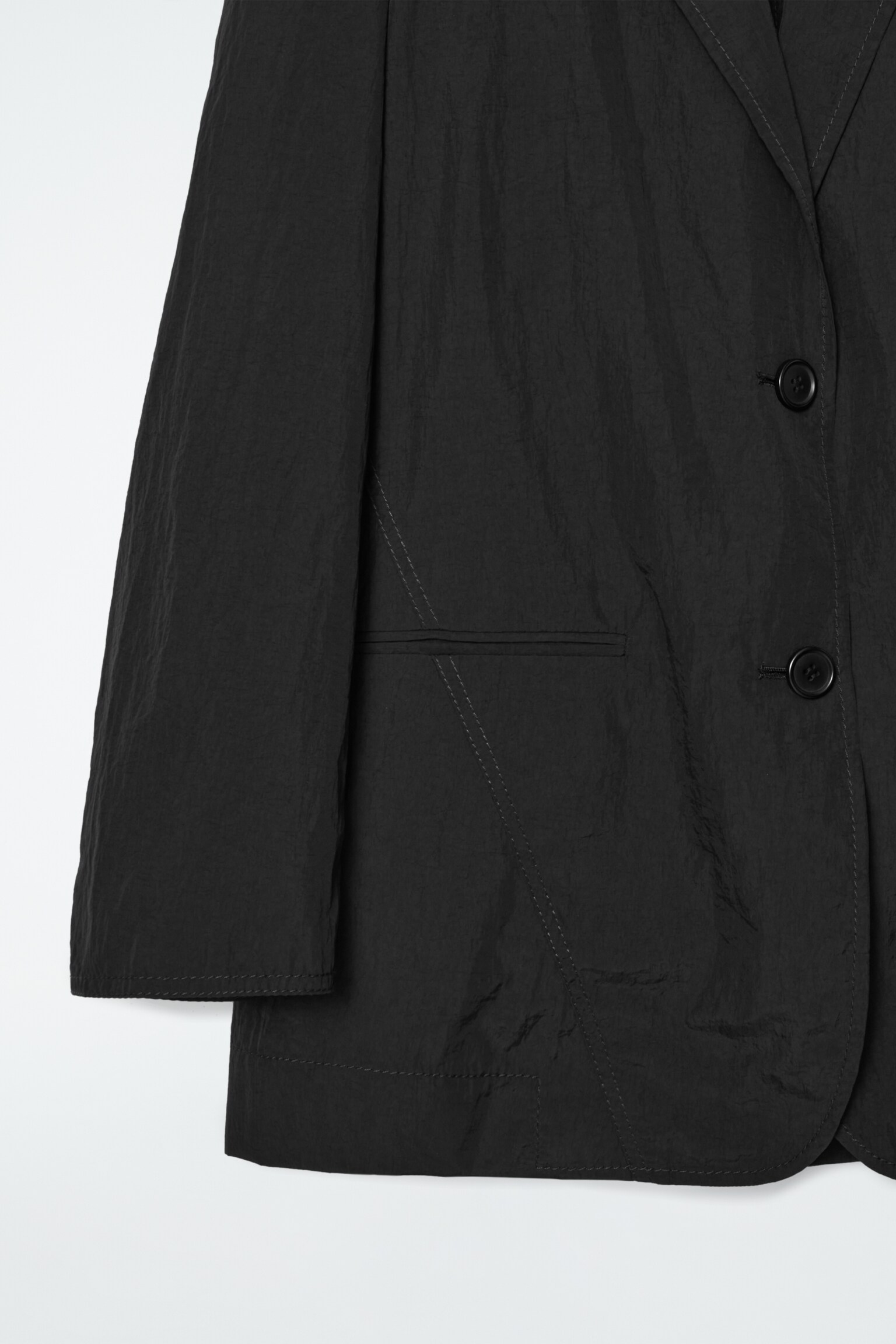 BLAZER REGULAR EN NYLON - NOIR - 2