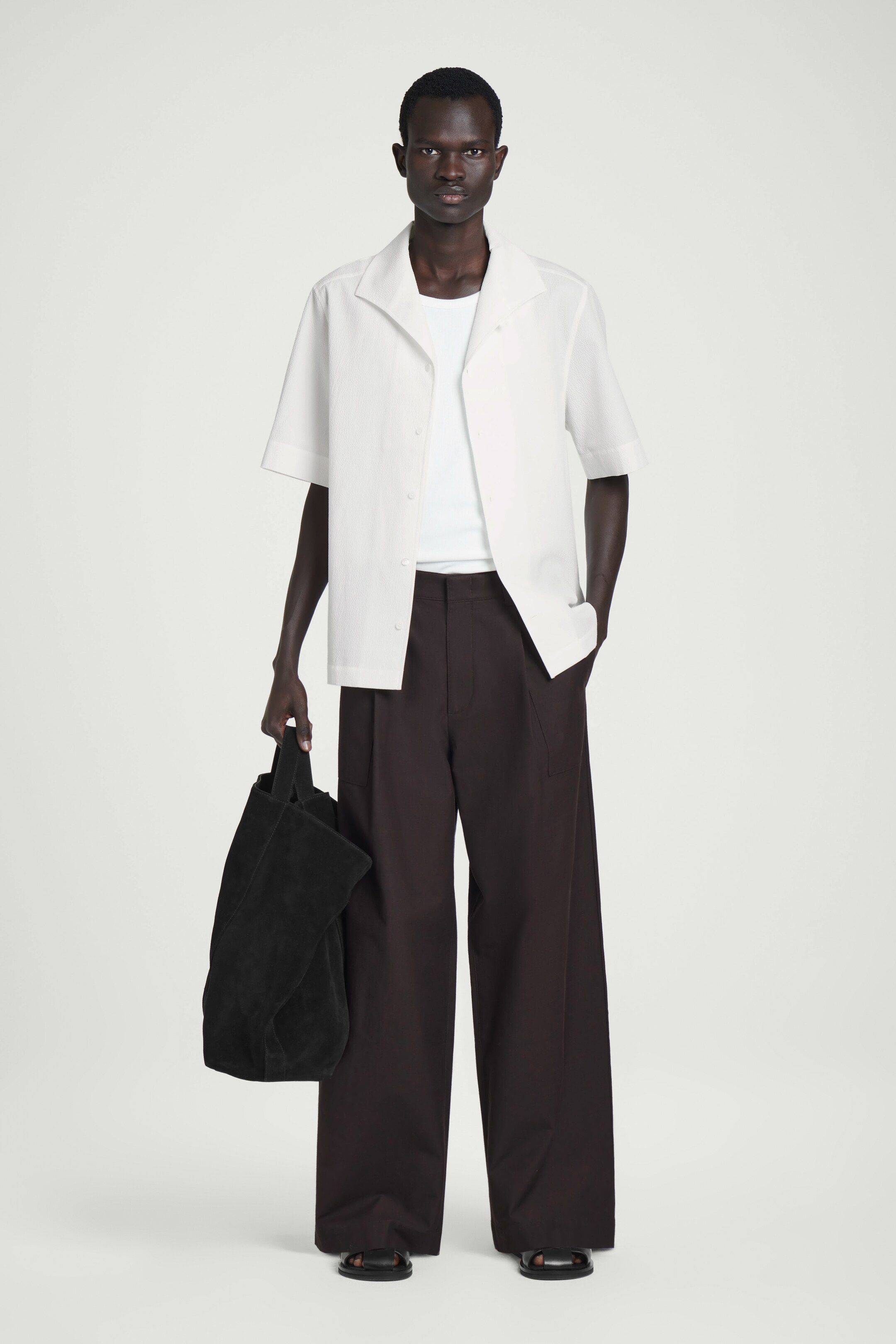 Ingrandisci l'immagine: CAMP-COLLAR SEERSUCKER SHIRT - WHITE - UOMO | H&M CH 5