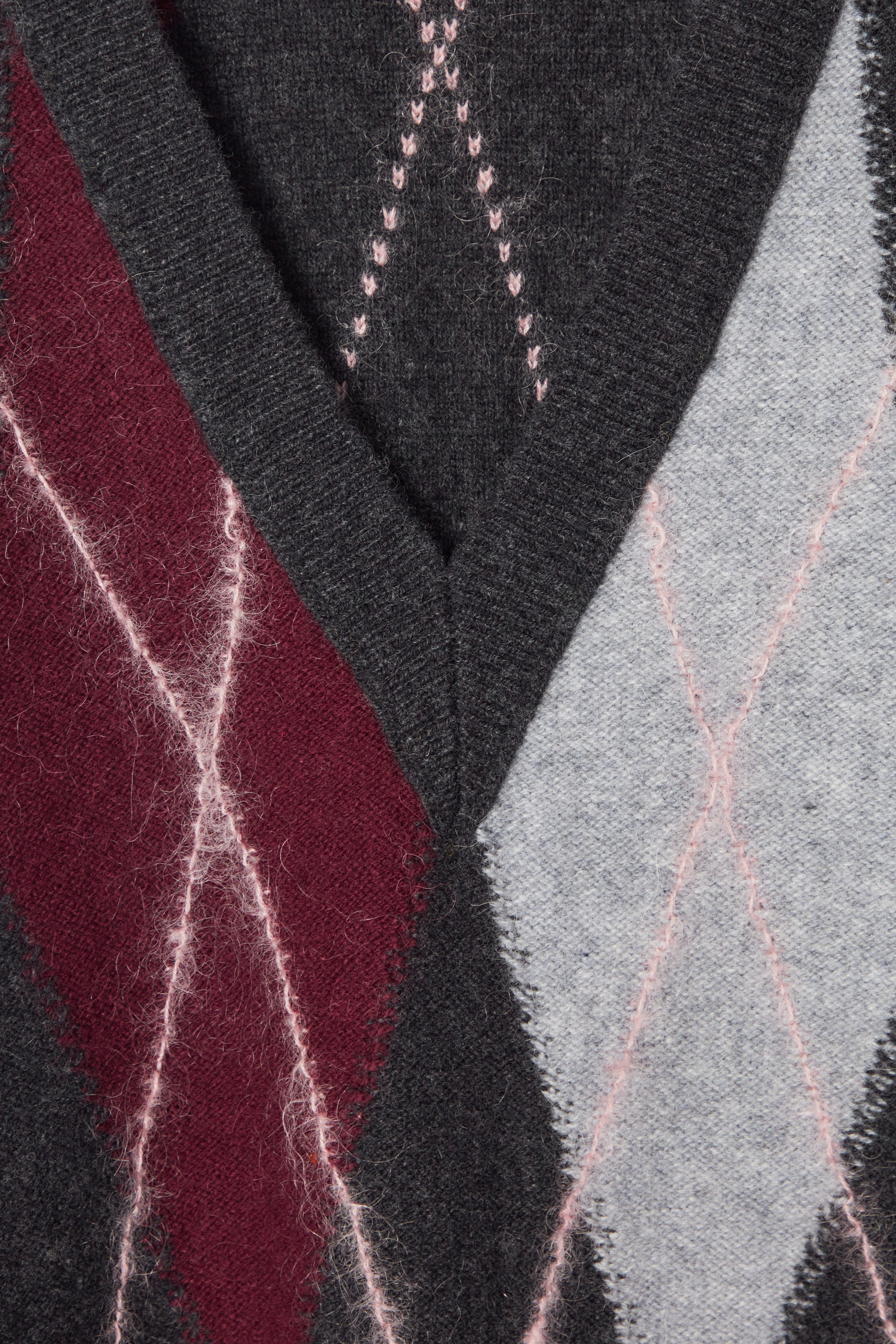 ARGYLE WOOL VEST - GREY / ARGYLE | COS