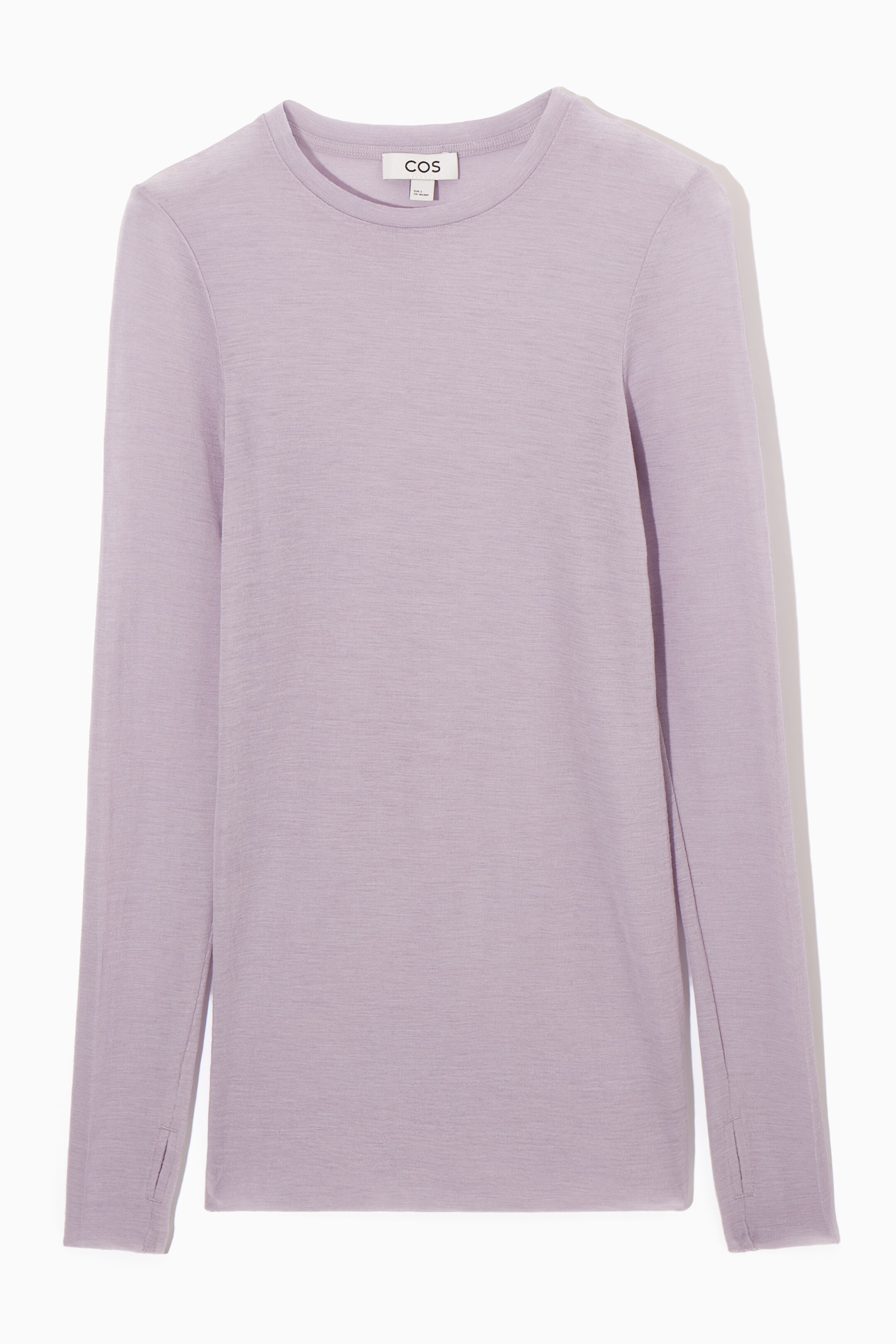 View larger image: CREW-NECK MERINO WOOL TOP - LILAC - Ladies | H&M GB 1