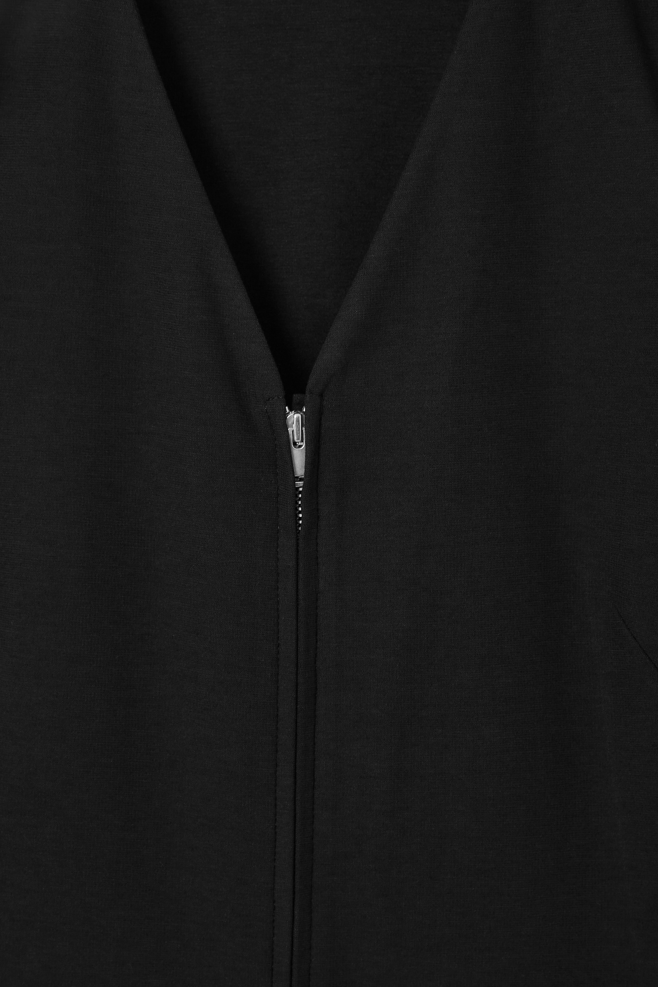 Grösseres Bild ansehen: MIDIKLEID MIT V-AUSSCHNITT UND REISSVERSCHLUSS - SCHWARZ - DAMEN | H&M CH 3