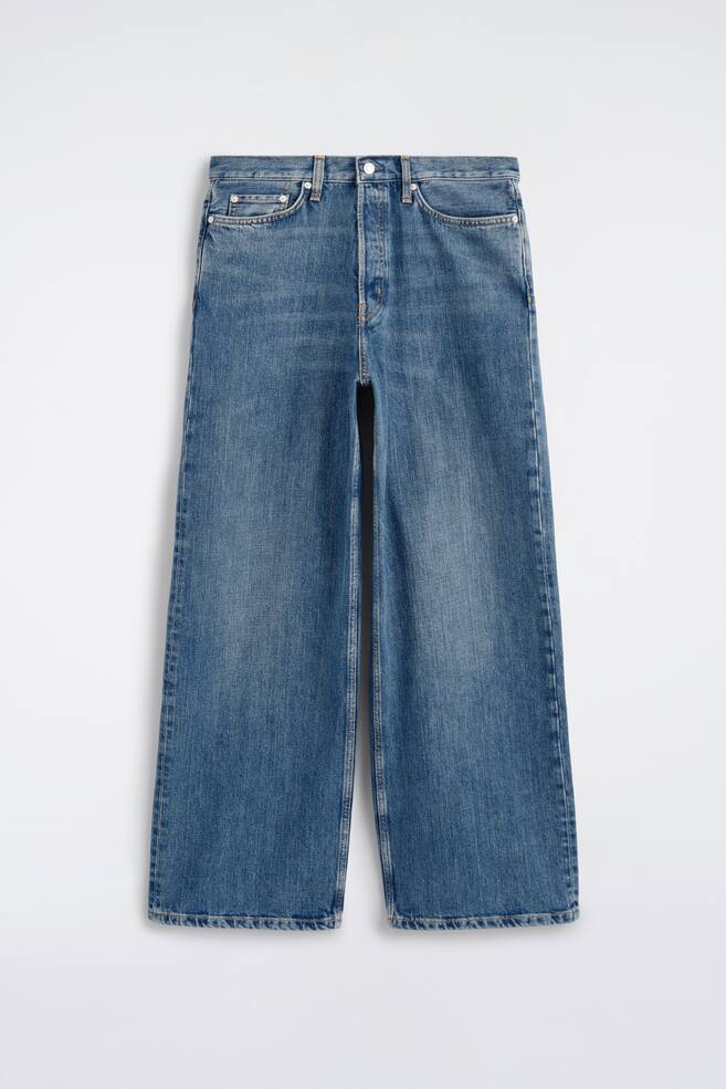 JEANS FOLD DE CORTE SOLTO E PERNA LARGA - AZUL/PEDRA/Preto desbotado - 1