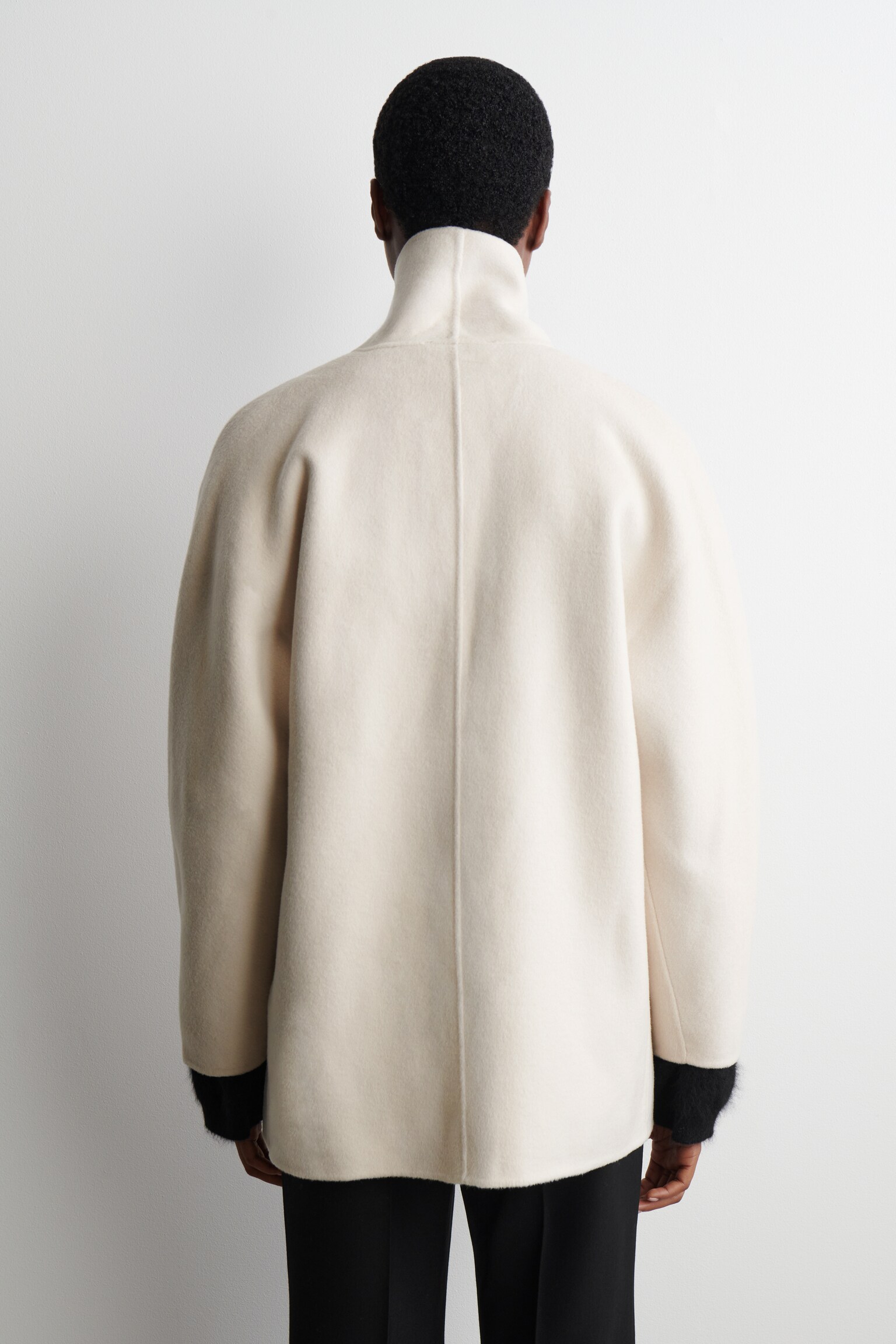 CHAQUETA MARINERA DE LANA DE DOBLE FAZ - MARFIL - 7