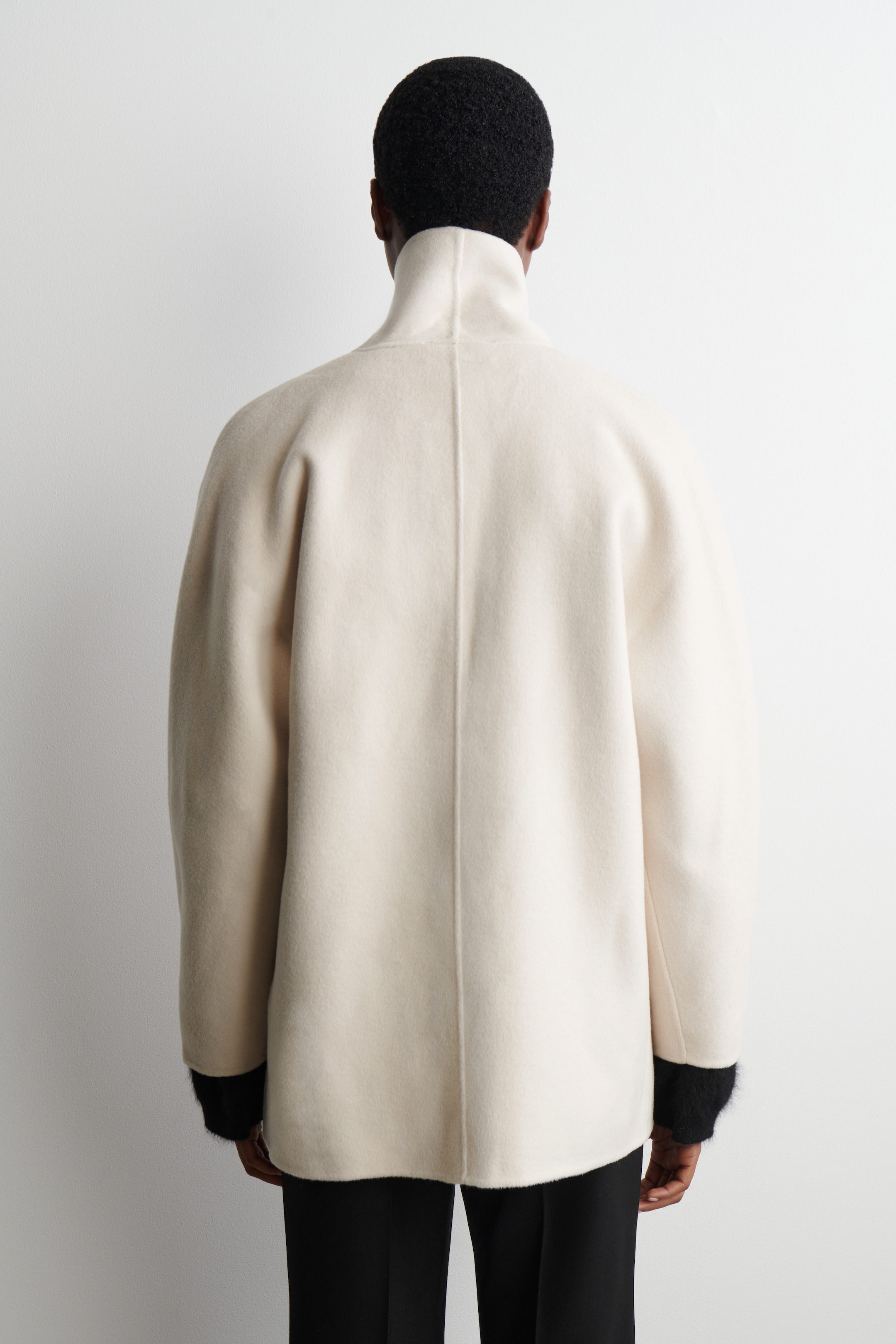DOUBLE-FACED WOOL PEA COAT