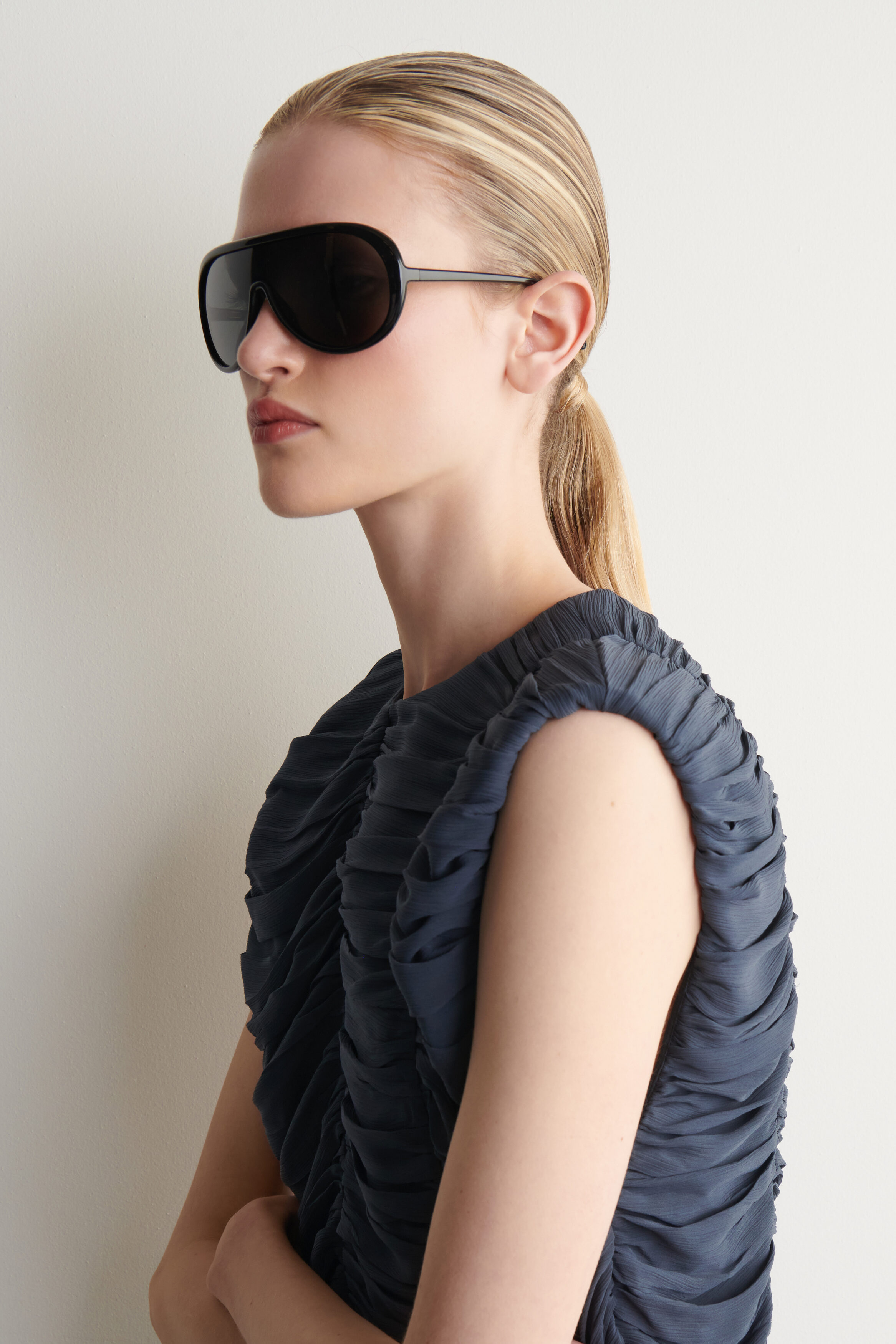 GATHERED PANELED DRESS - thumbnail 4