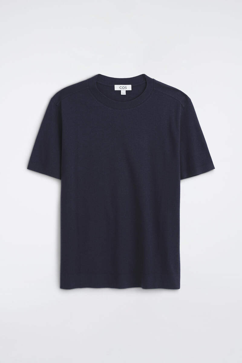 Slim Interlock-Jersey T-Shirt in Navy