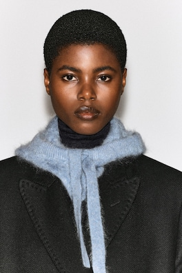 BRUSHED-CASHMERE HOOD — POWDER BLUE 2