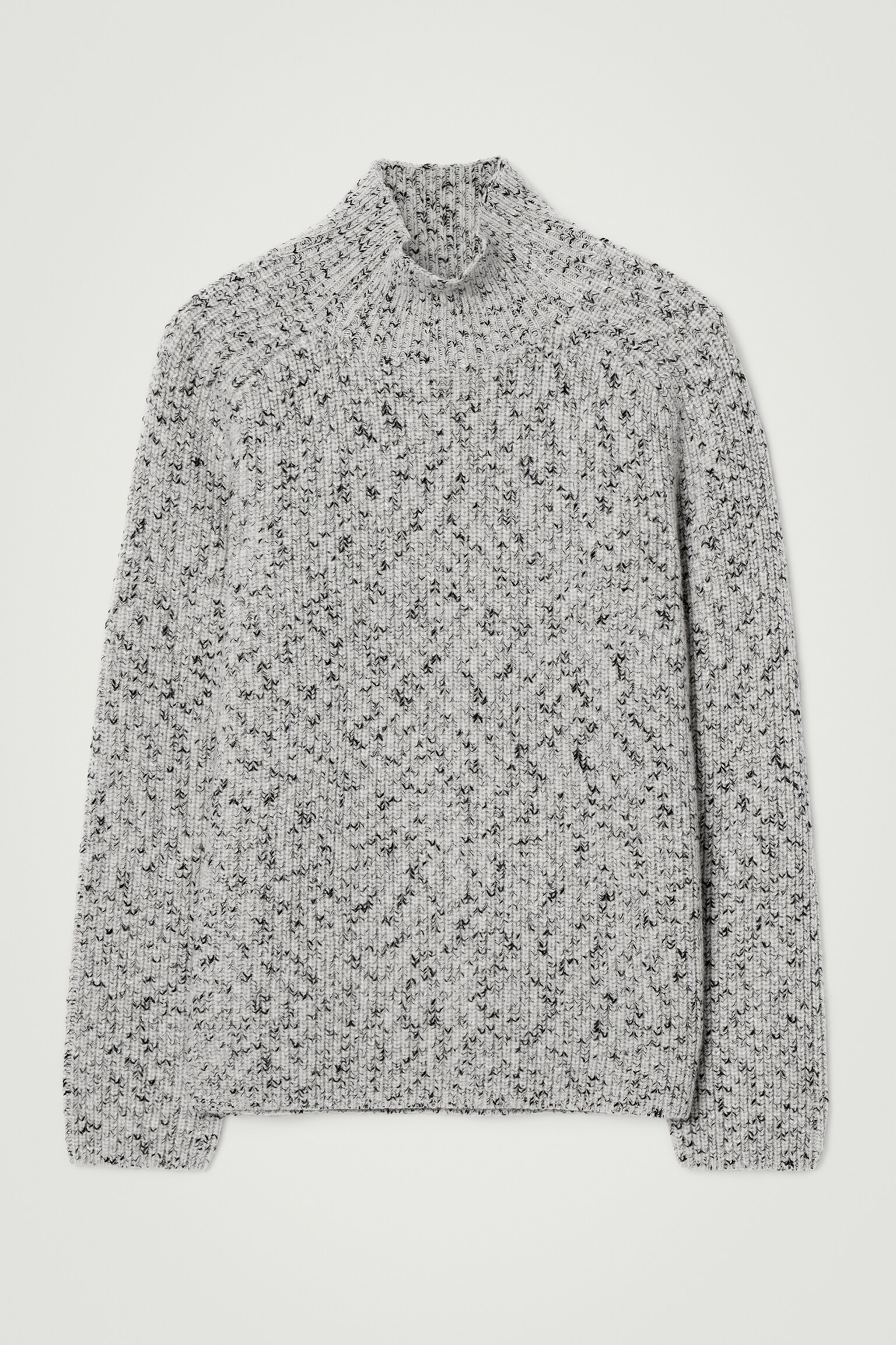 סוודר צמר בחוט מפותל - אפור בהיר - 1