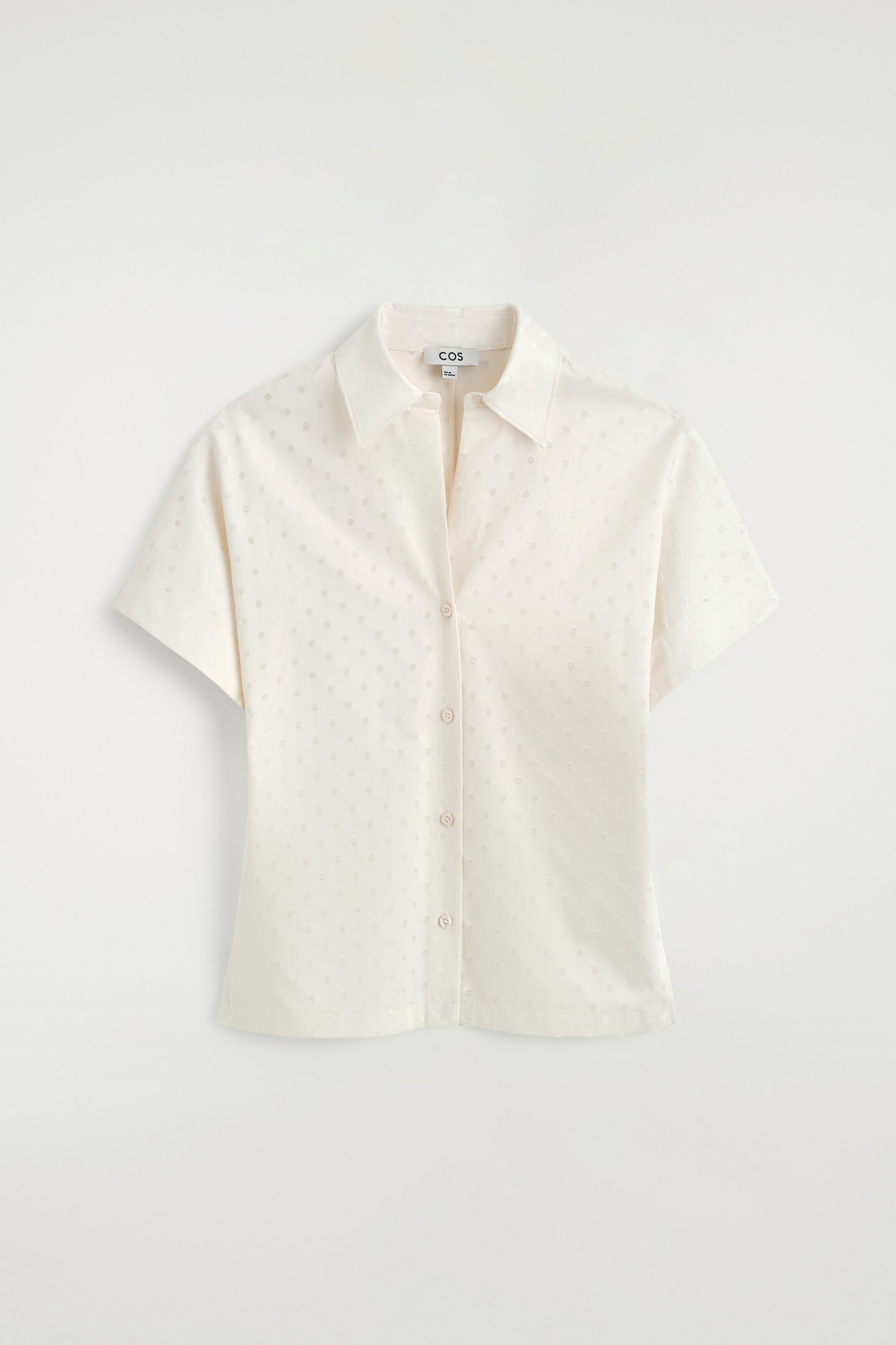 POLKA-DOT JACQUARD COTTON SHIRT