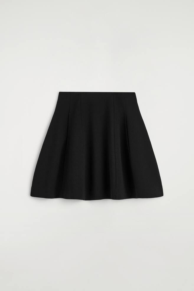 SKULPTURALER MINIROCK AUS JERSEY - SCHWARZ - 1