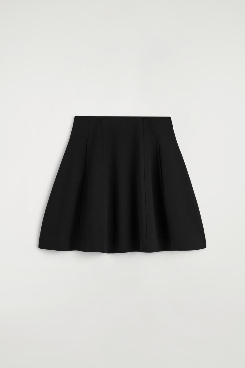 COS Sculpted Panelled Jersey Mini Skirt Black Women's Small