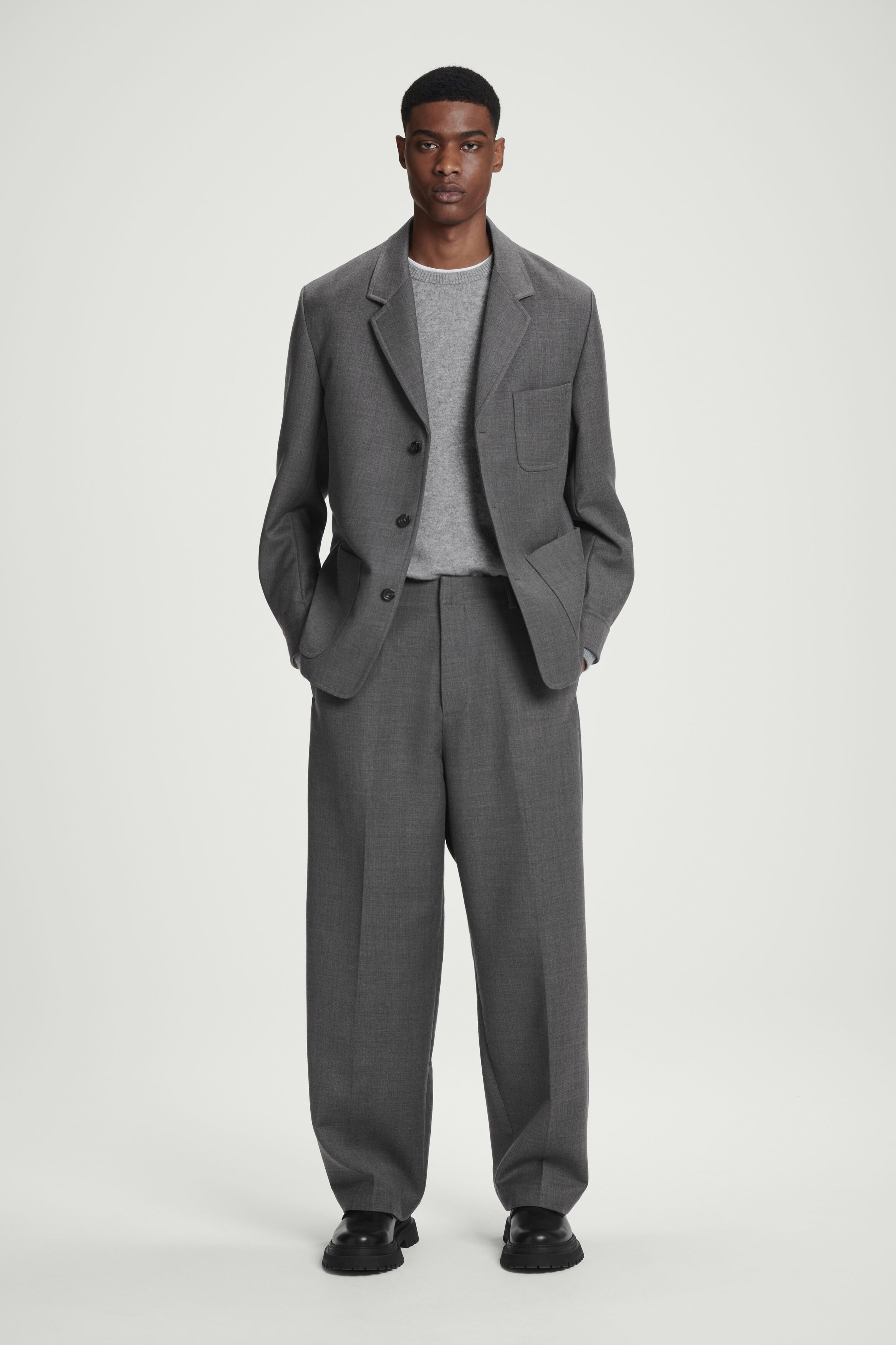 パンツ ROLDSKOV WIDE PANT DARK GREY ROLDSKOV WIDE PANT DARK GREY