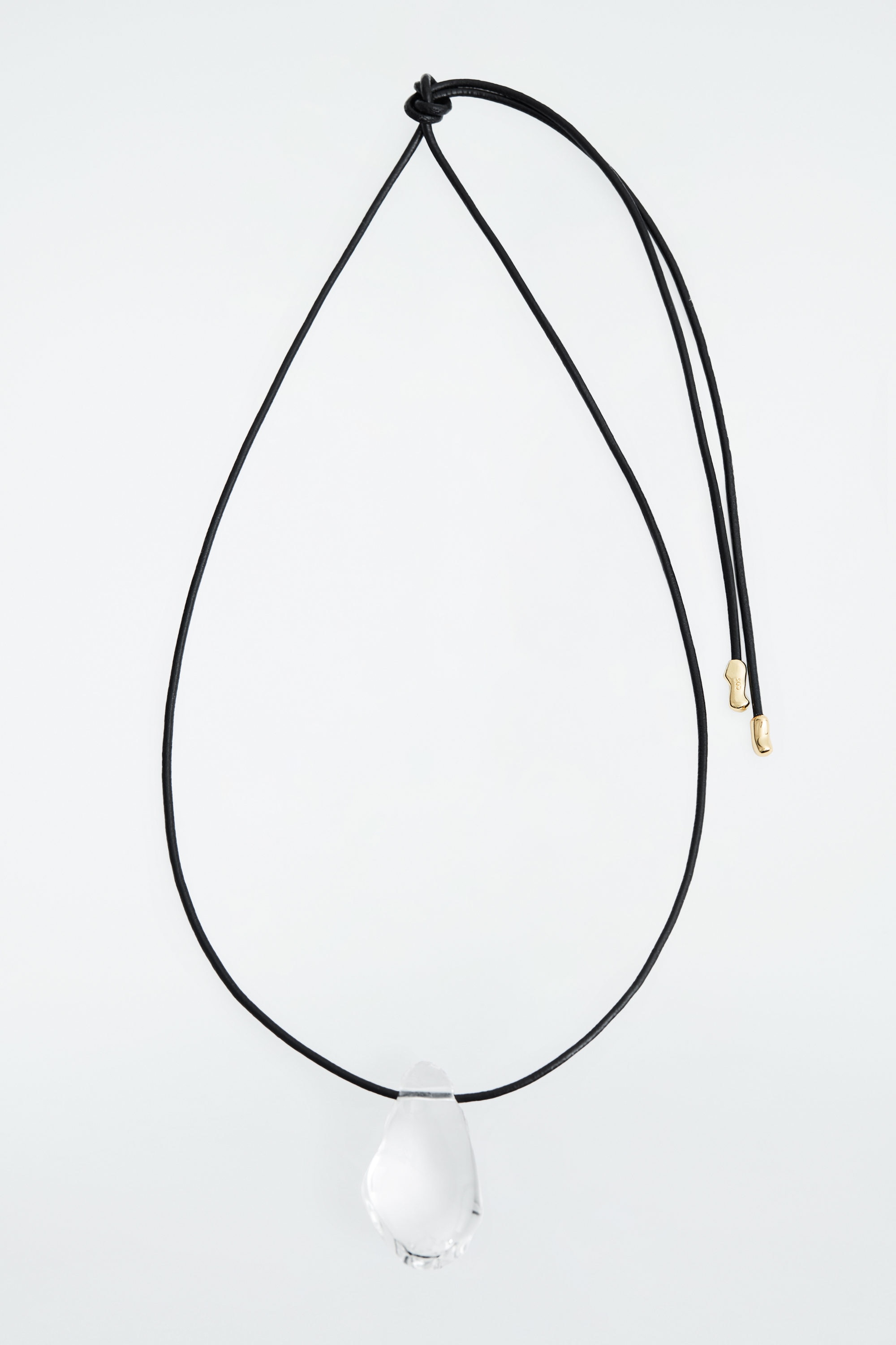 GLASS-PENDANT LEATHER NECKLACE - GLASS | COS