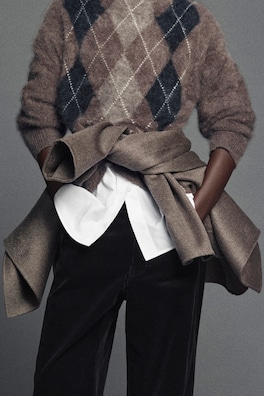 DOUBLE-FACED CASHMERE BOMBER JACKET — STONE 11