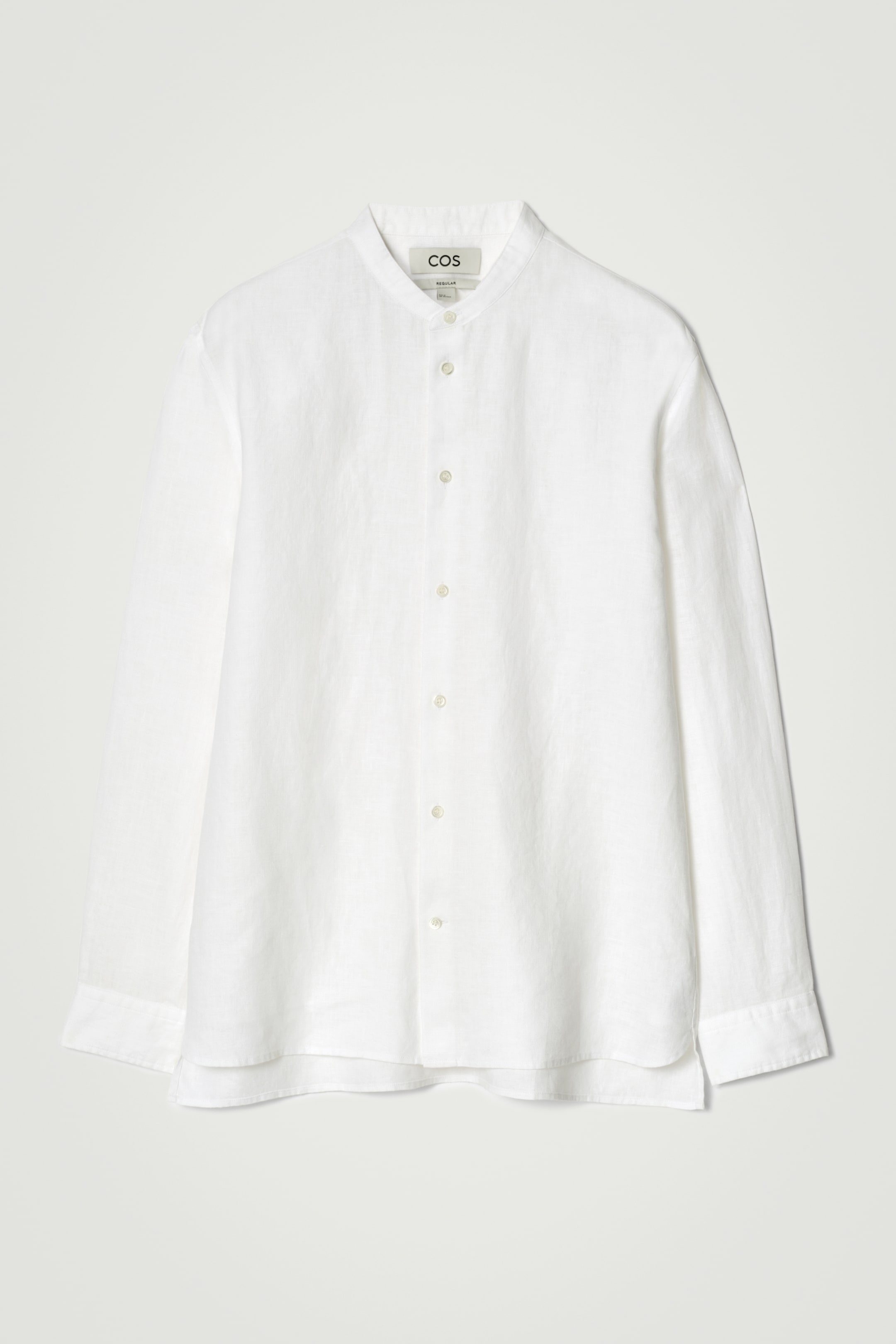 Visa större bild: LINNESKJORTA MED MURARKRAGE - VIT - HERR | H&M SE 9