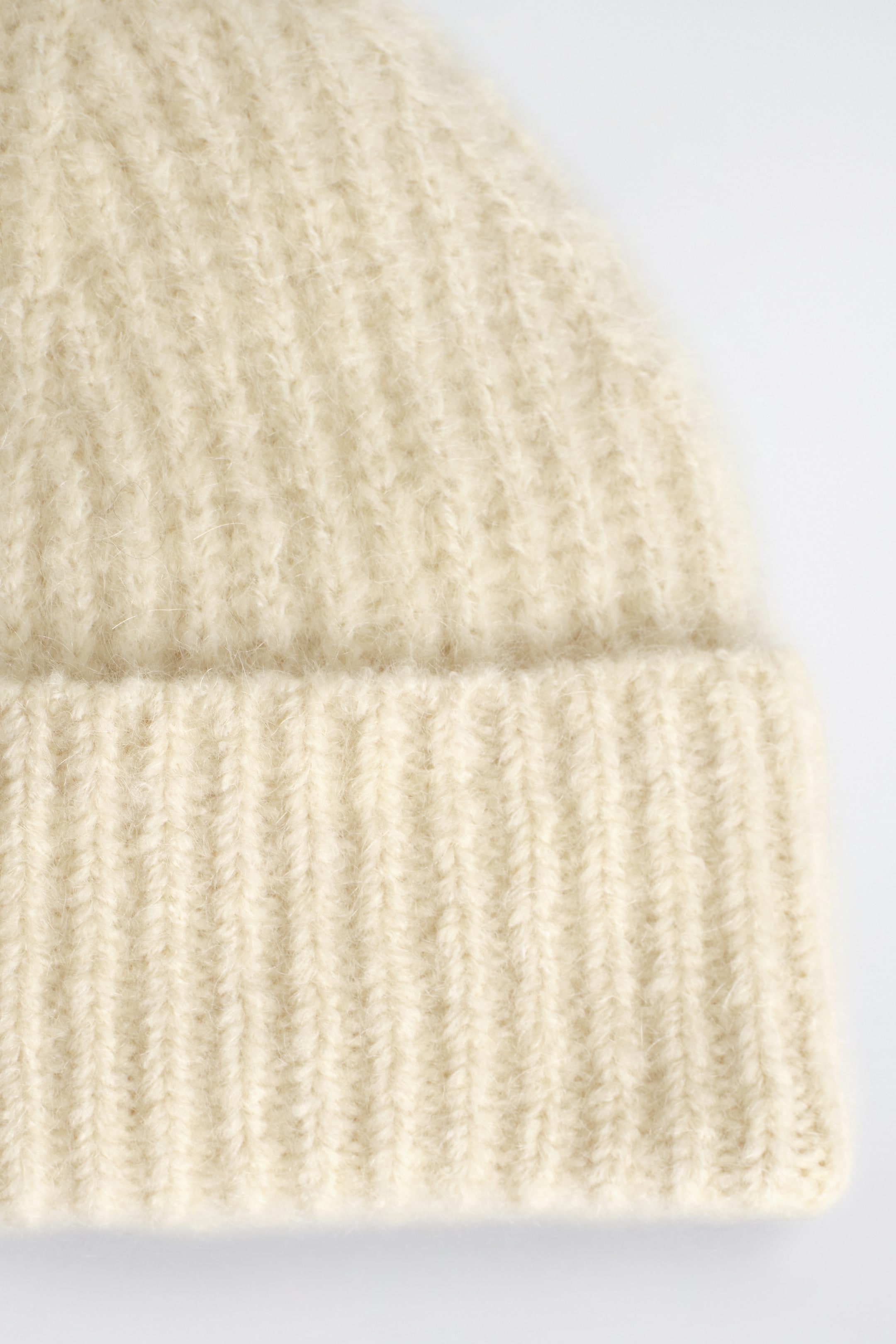 SPACE-DYED BRUSHED WOOL-BLEND BEANIE