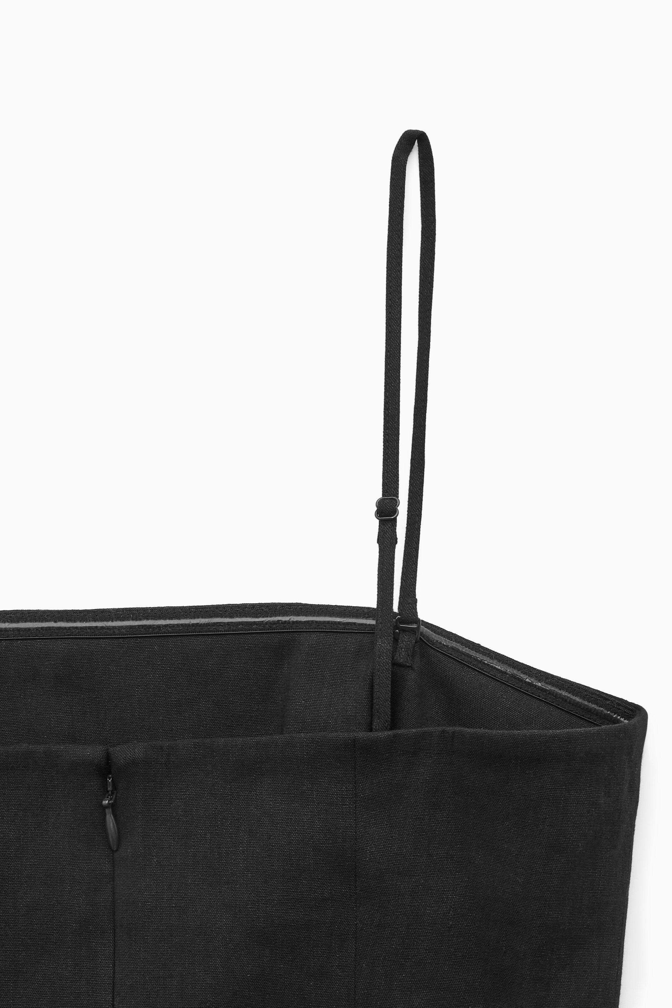 Ingrandisci l'immagine: LINEN-BLEND MINI BUSTIER DRESS - BLACK - DONNA | H&M CH 2