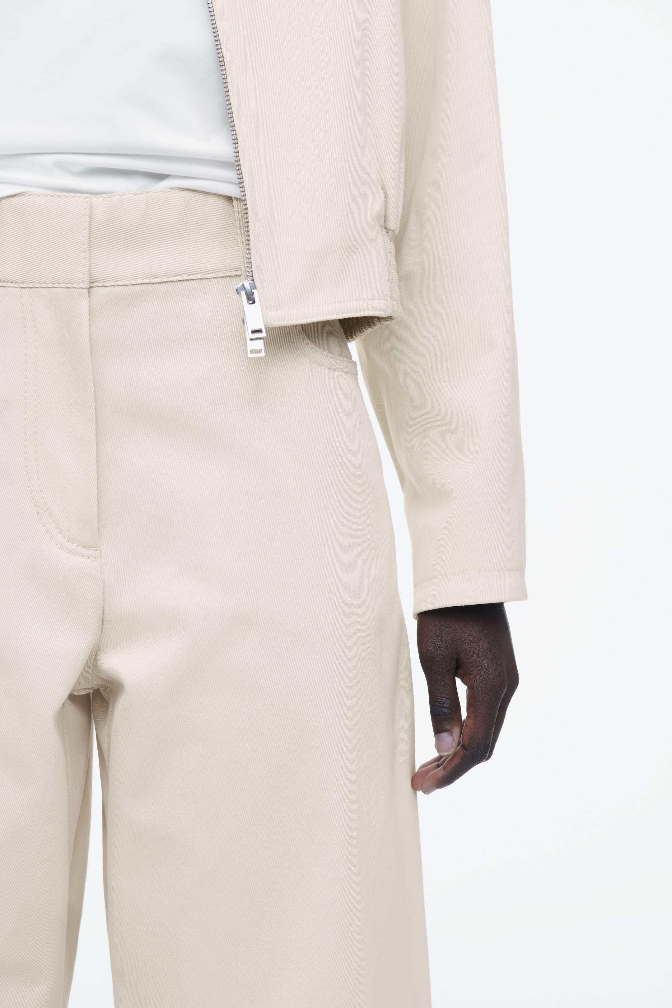 WIDE-LEG COTTON TROUSERS