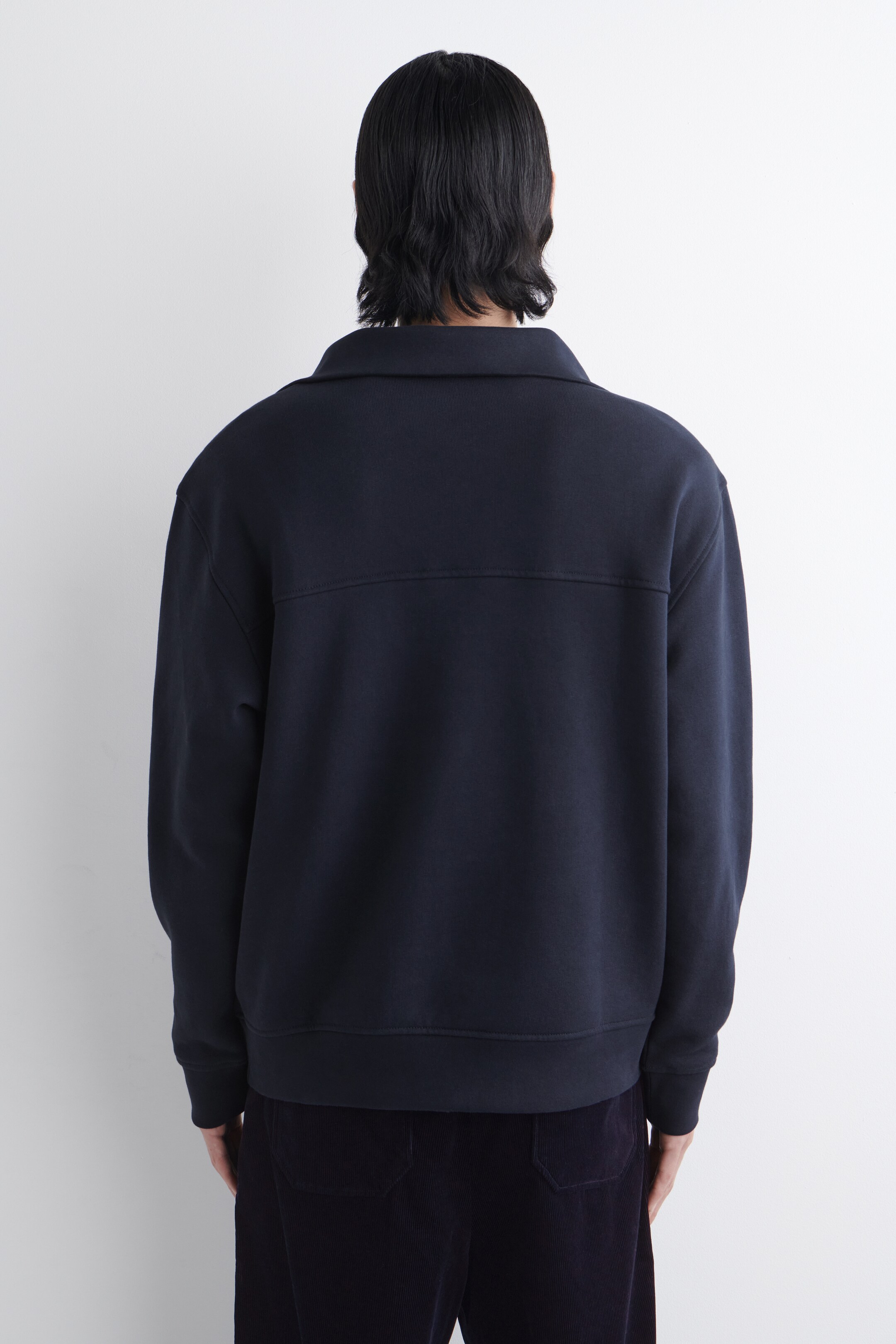 Agrandir l'image: SWEAT À COL CHEMINÉE ZIPPÉ - BLEU MARINE - HOMME | H&M FR 4